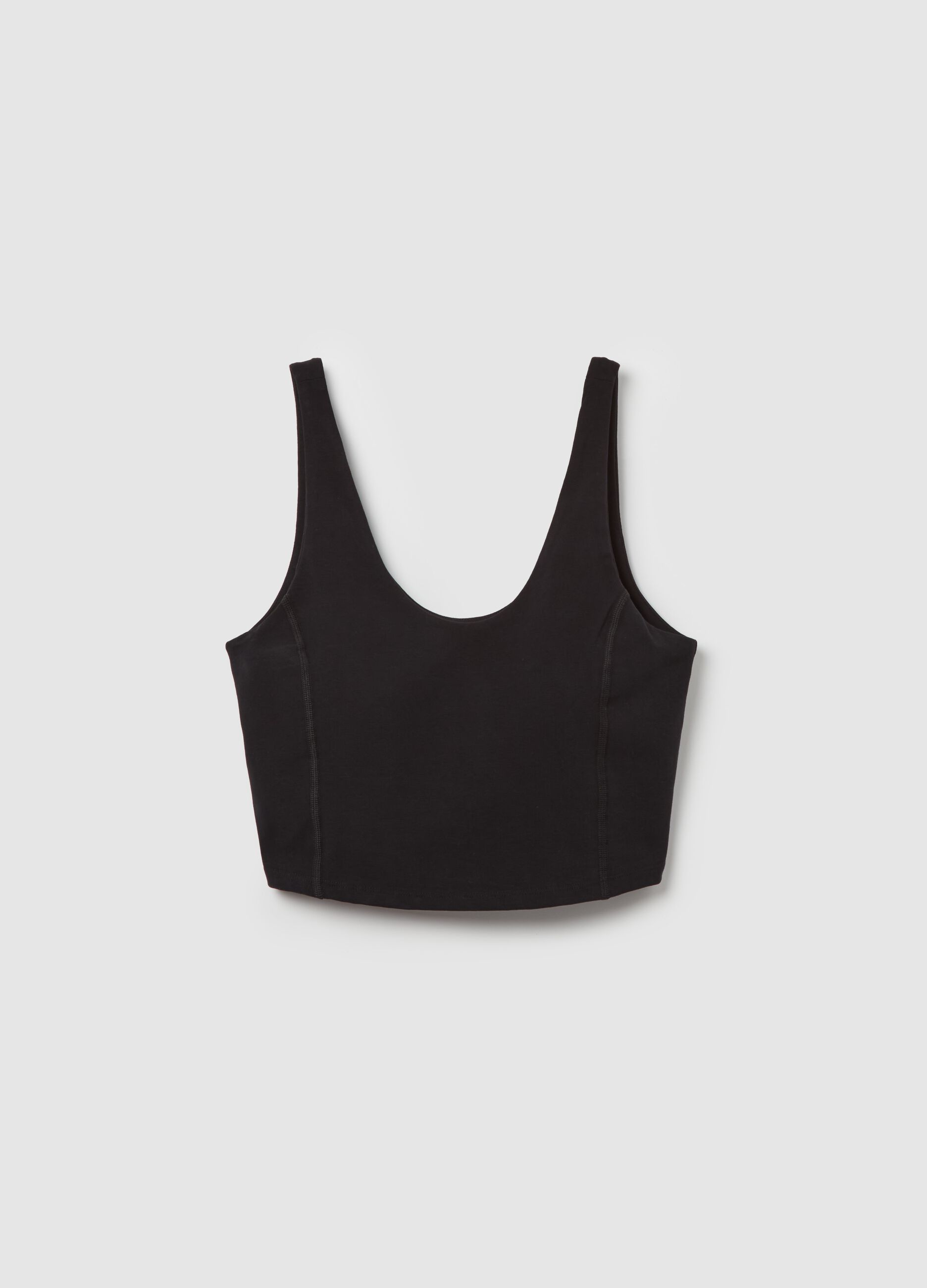 AI•KI stretch organic cotton crop top