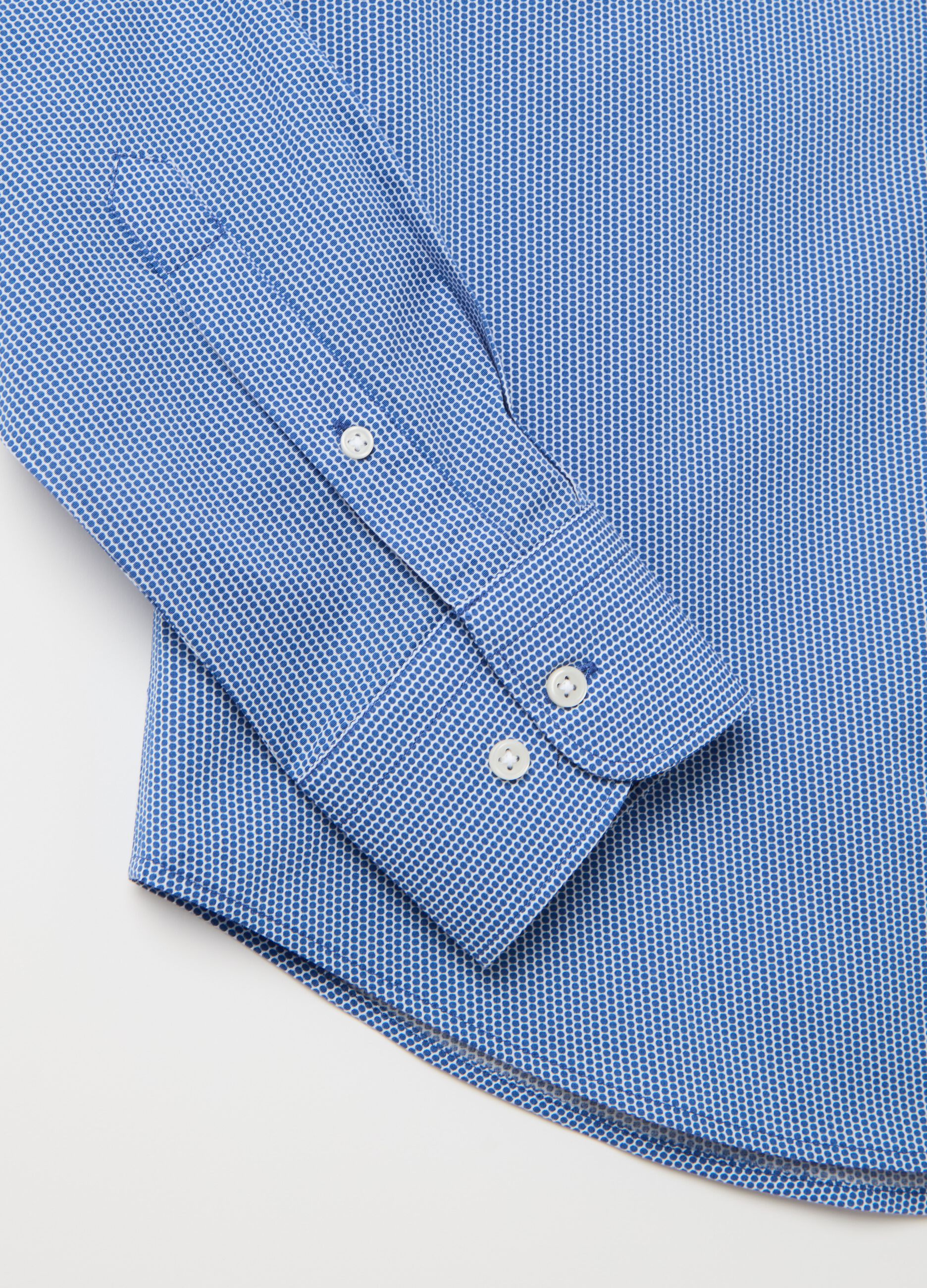 Slim-fit shirt with micro pattern