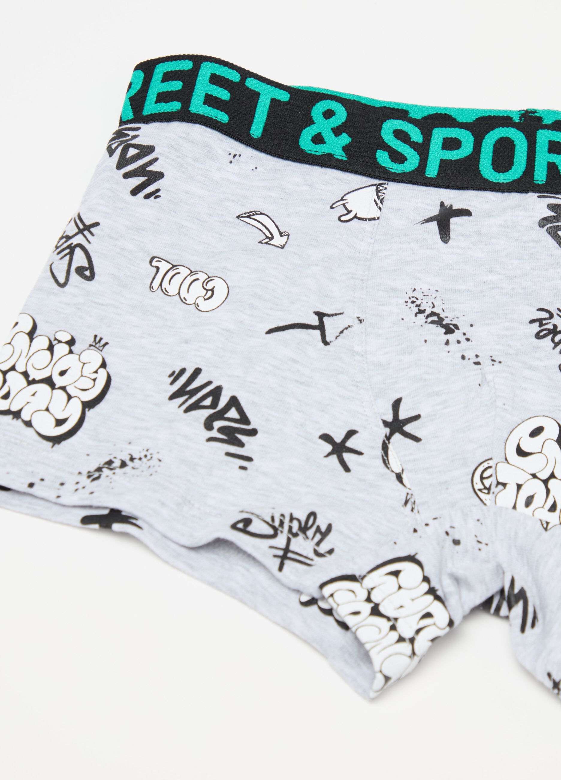 Three-pack boxer shorts with print in organic cotton