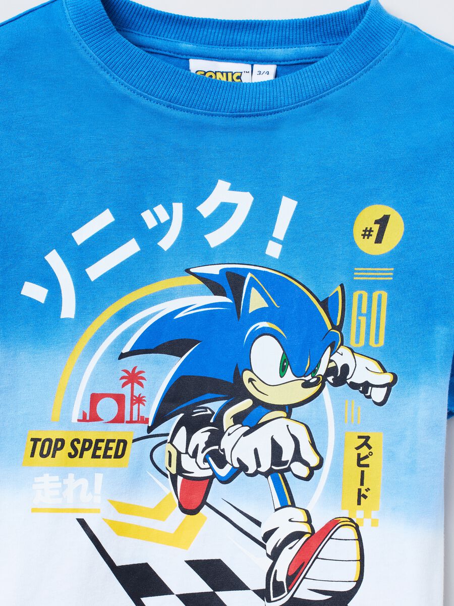 T-shirt in cotone con stampa Sonic_1