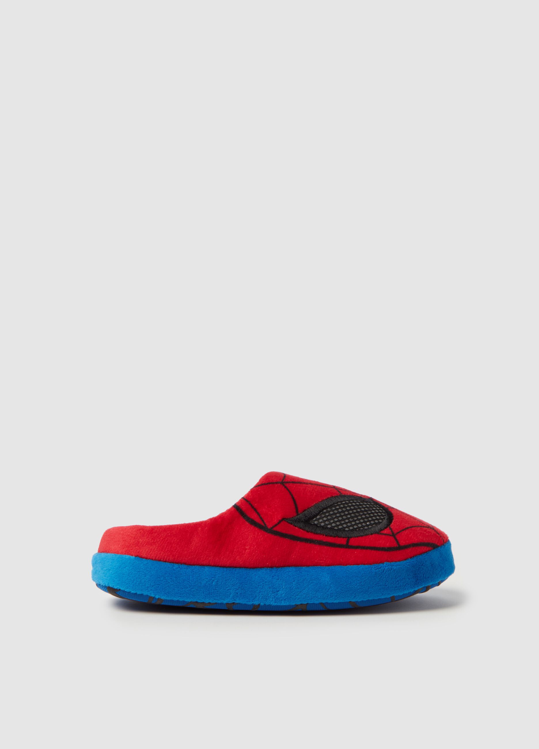 Velour slippers with Spider-Man print