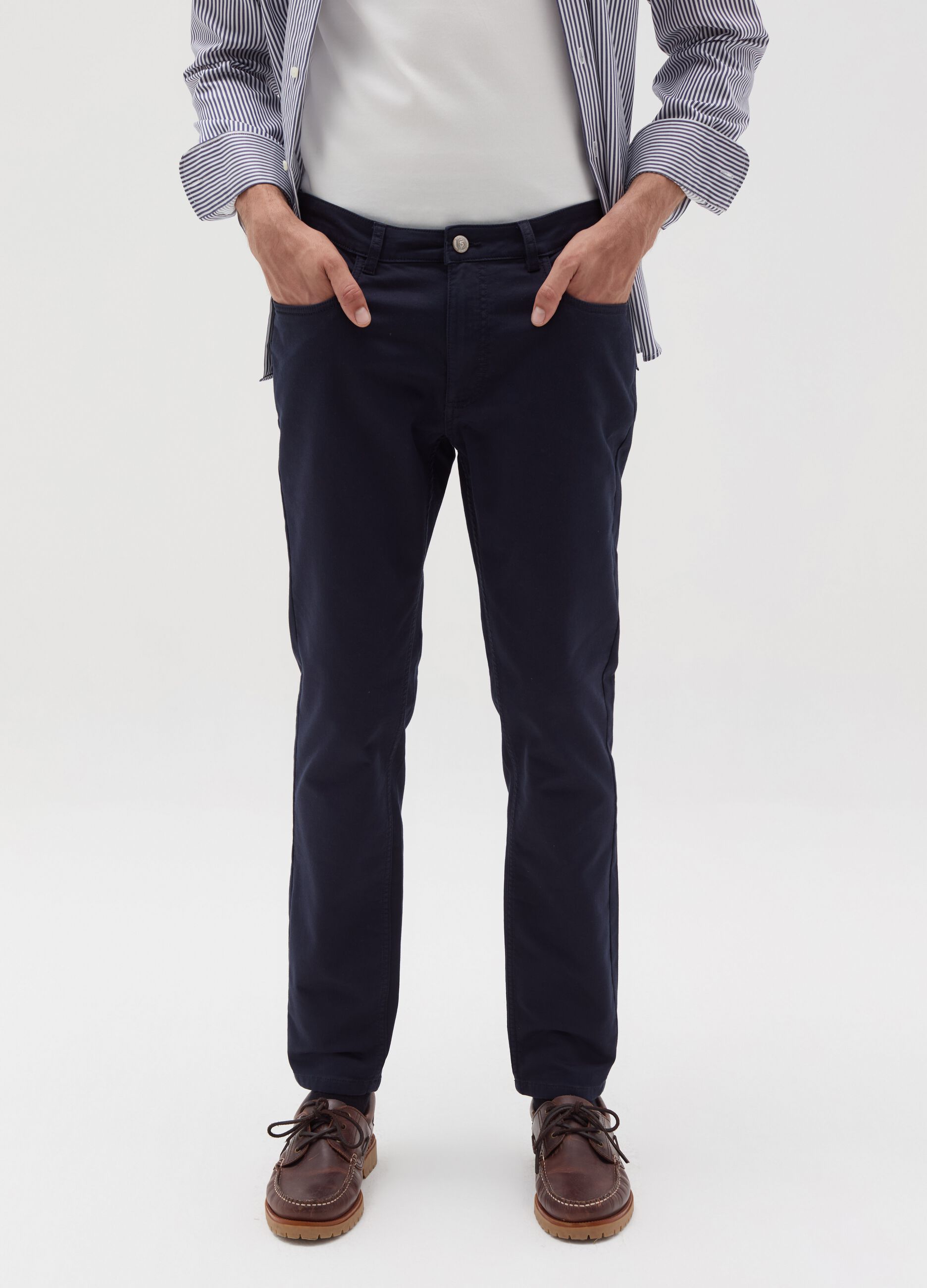 Five-pocket slim-fit trousers