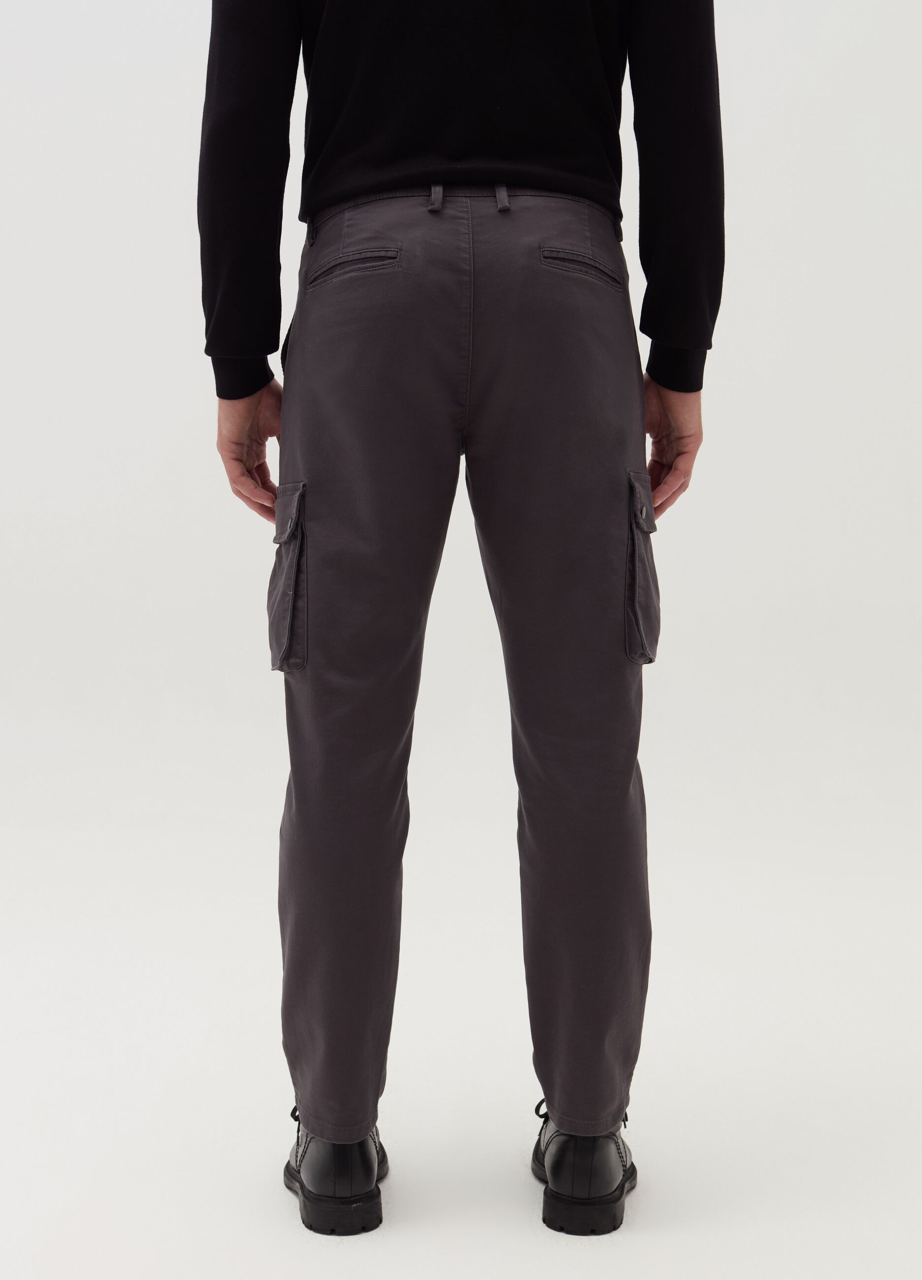 Cargo trousers in stretch cotton