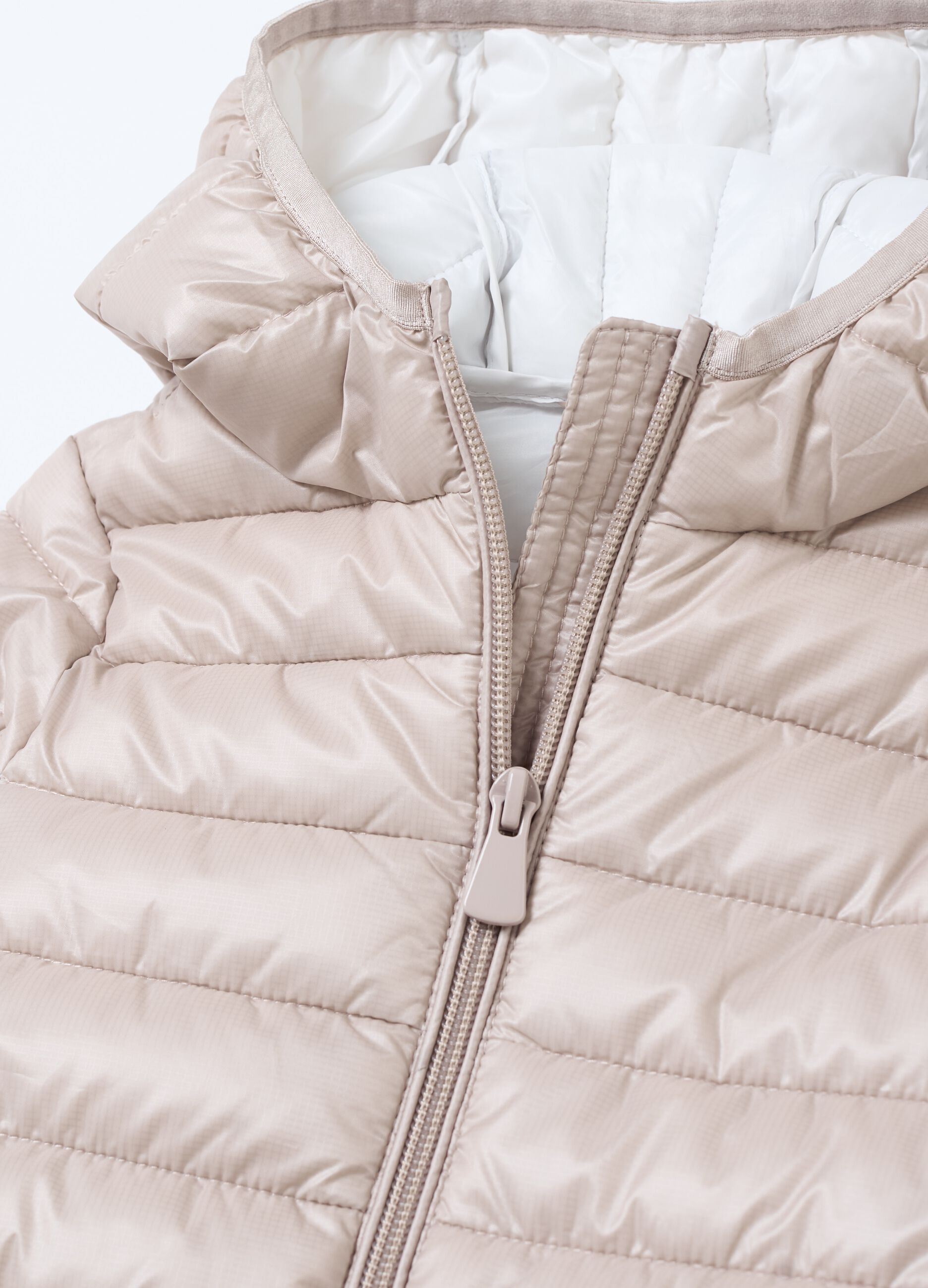 Ultralight down jacket with ripstop weave