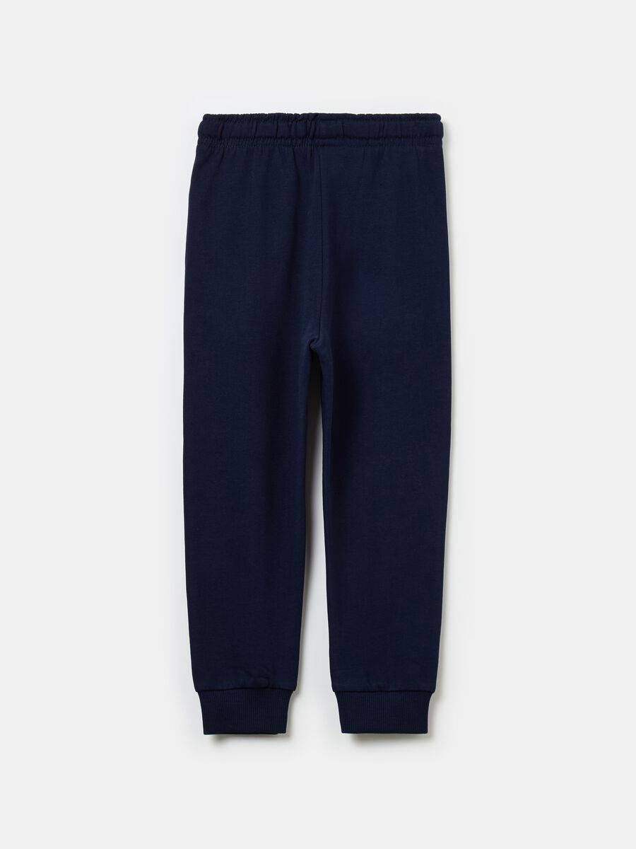 Fleece joggers with pockets and drawstring_1