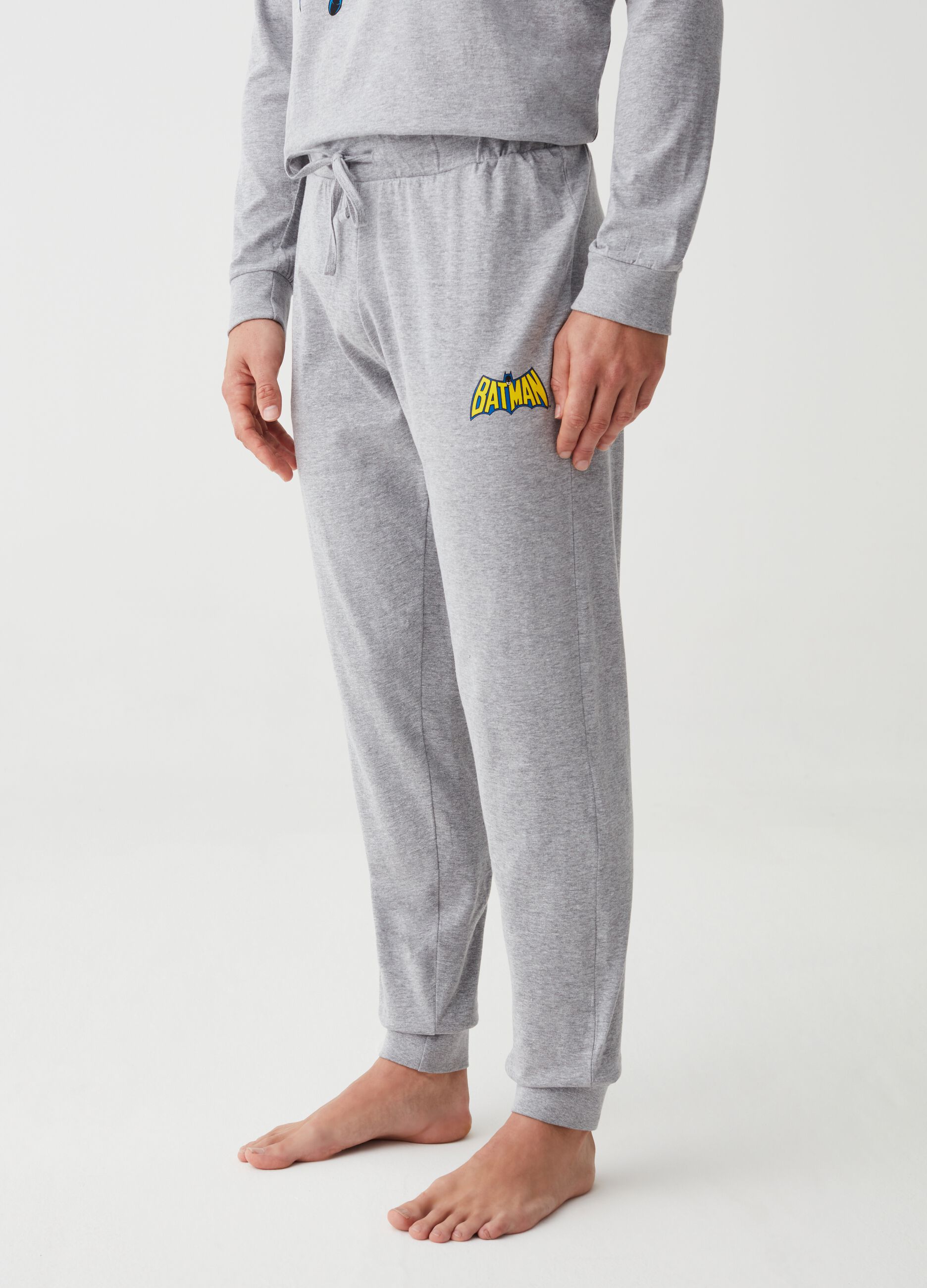 Long pyjamas in cotton with Batman print