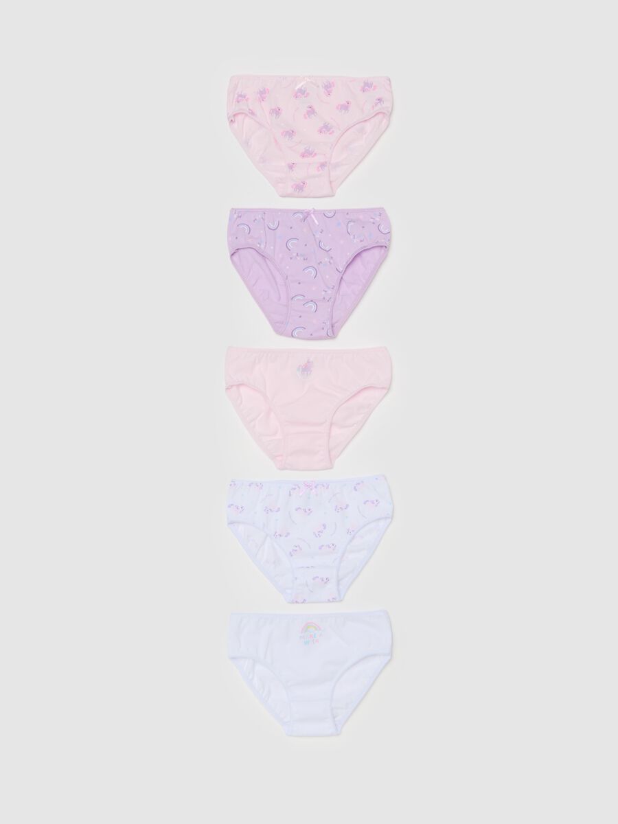 Five-pack briefs in organic cotton with bow_0