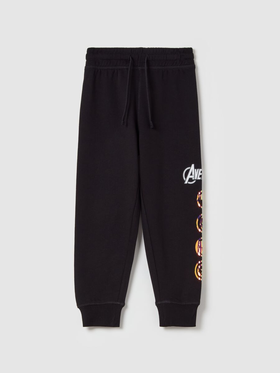 Fleece joggers with Avengers print_0