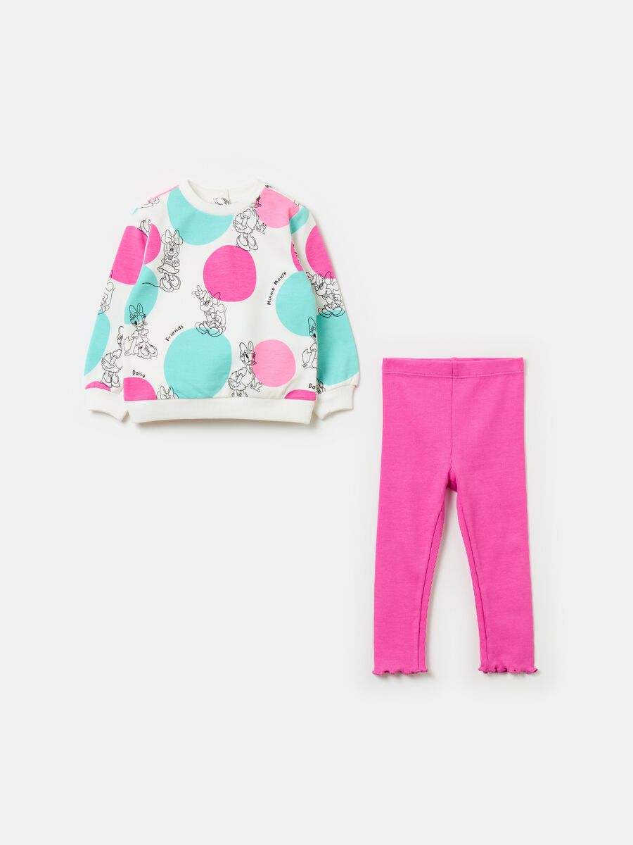 Jogging set in fleece with Minnie Mouse and Daisy Duck print_0