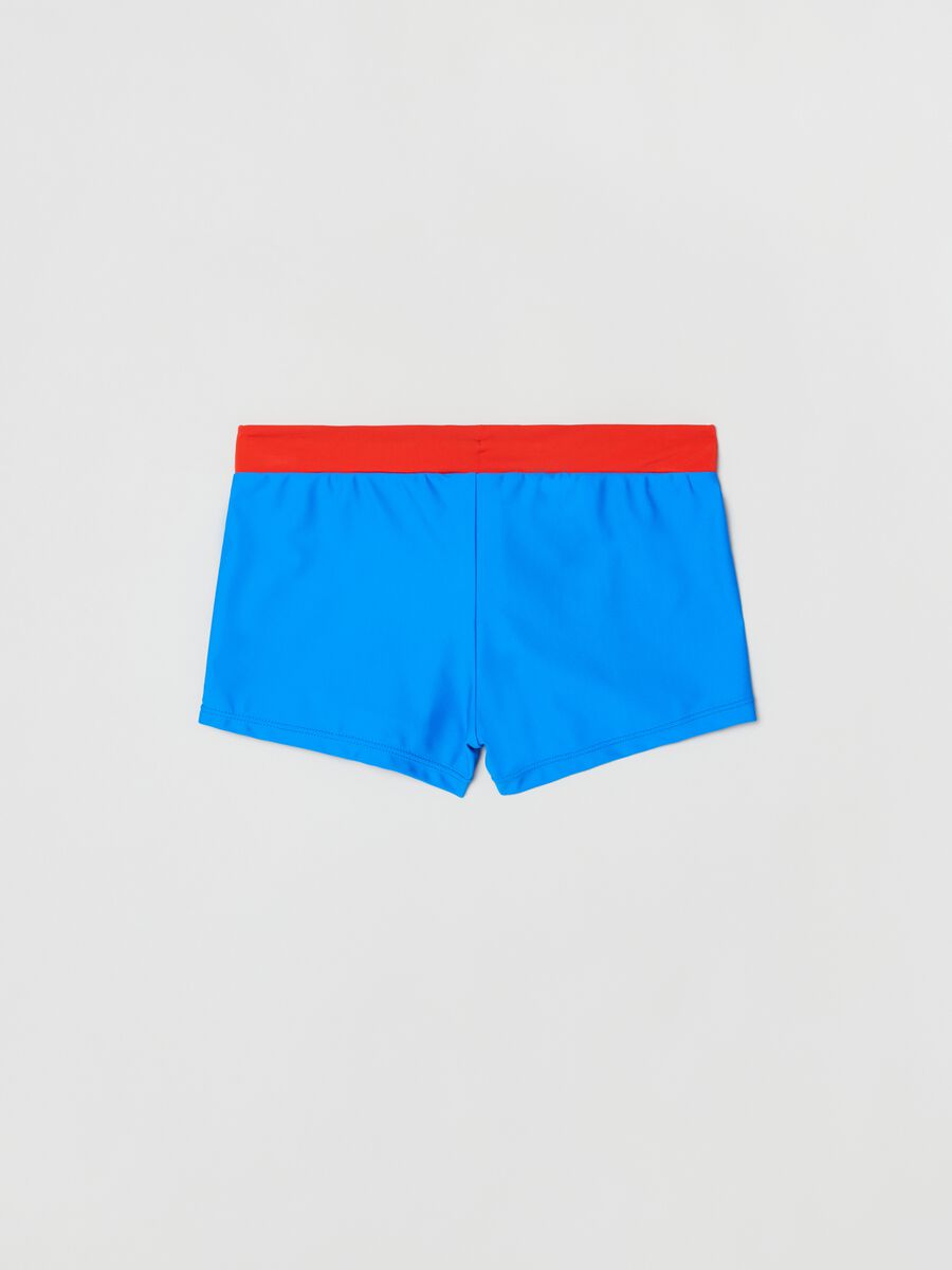 Two-tone swimming trunks with drawstring_1
