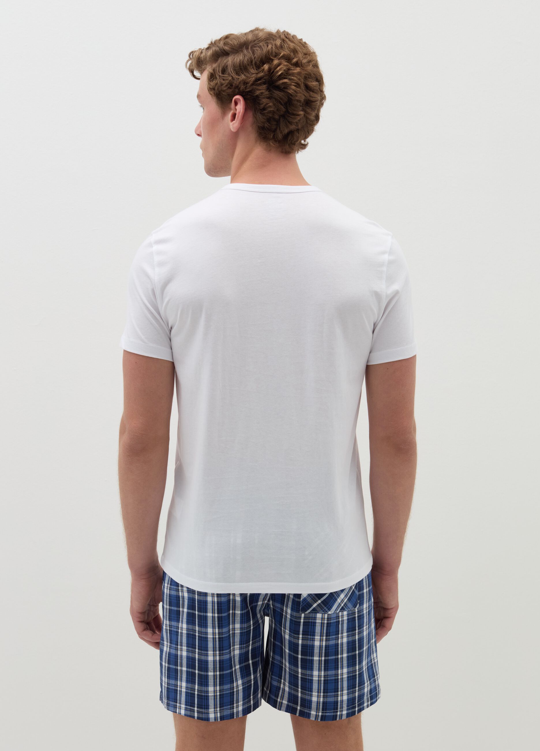 Two-pack undershirts with round neck in jersey