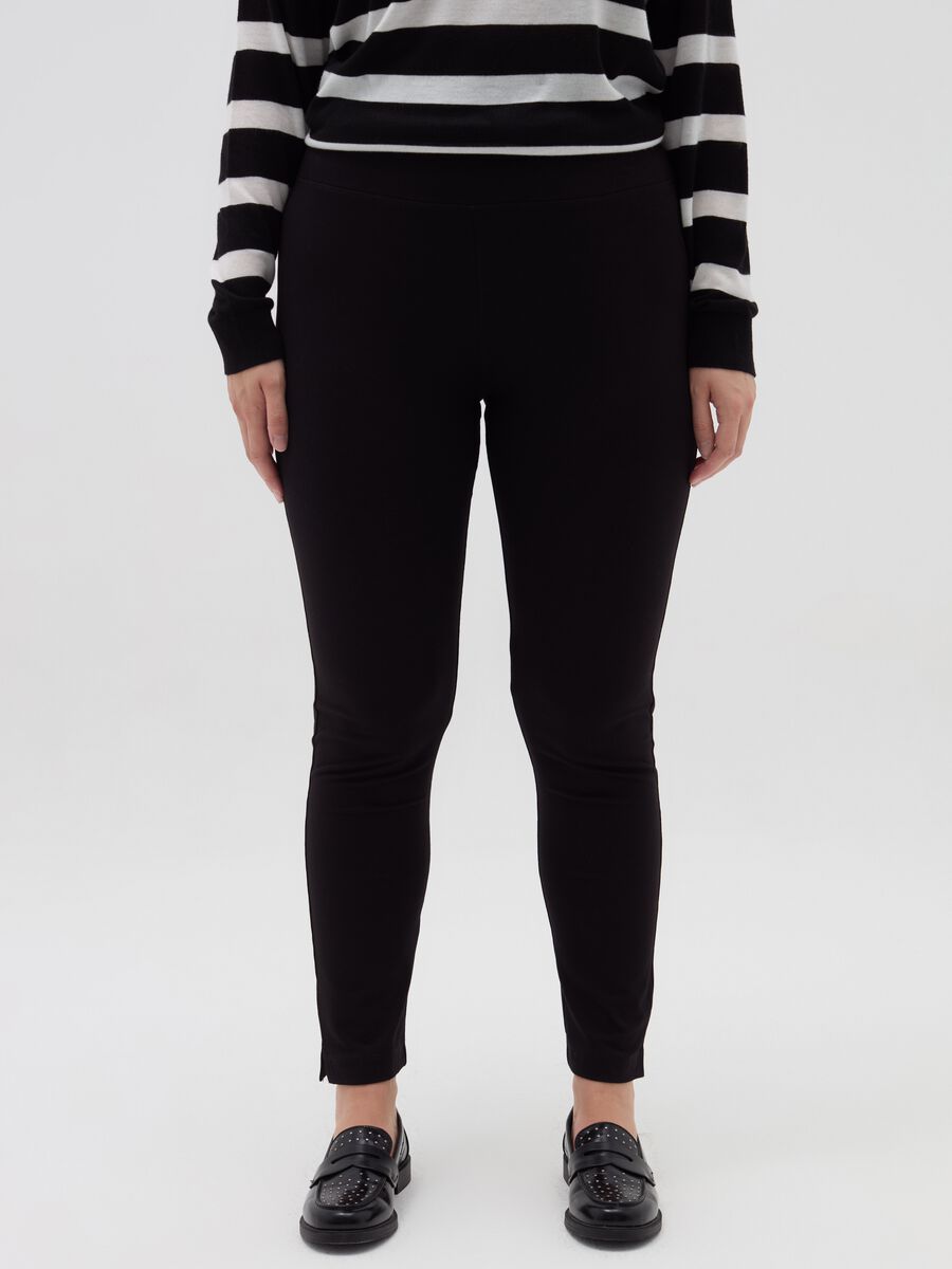 Curvy stretch cotton leggings_1