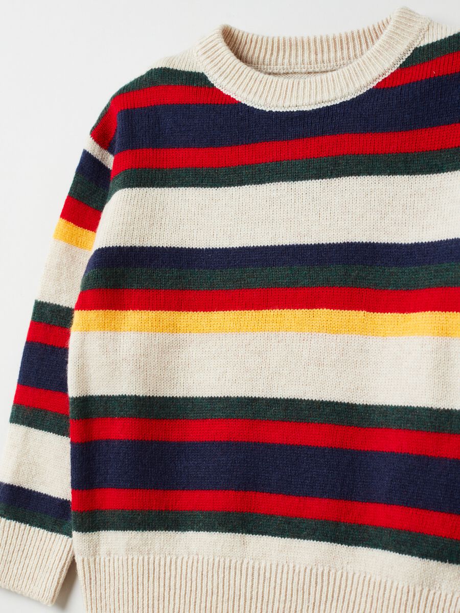 Pullover with multicolour striped pattern_4