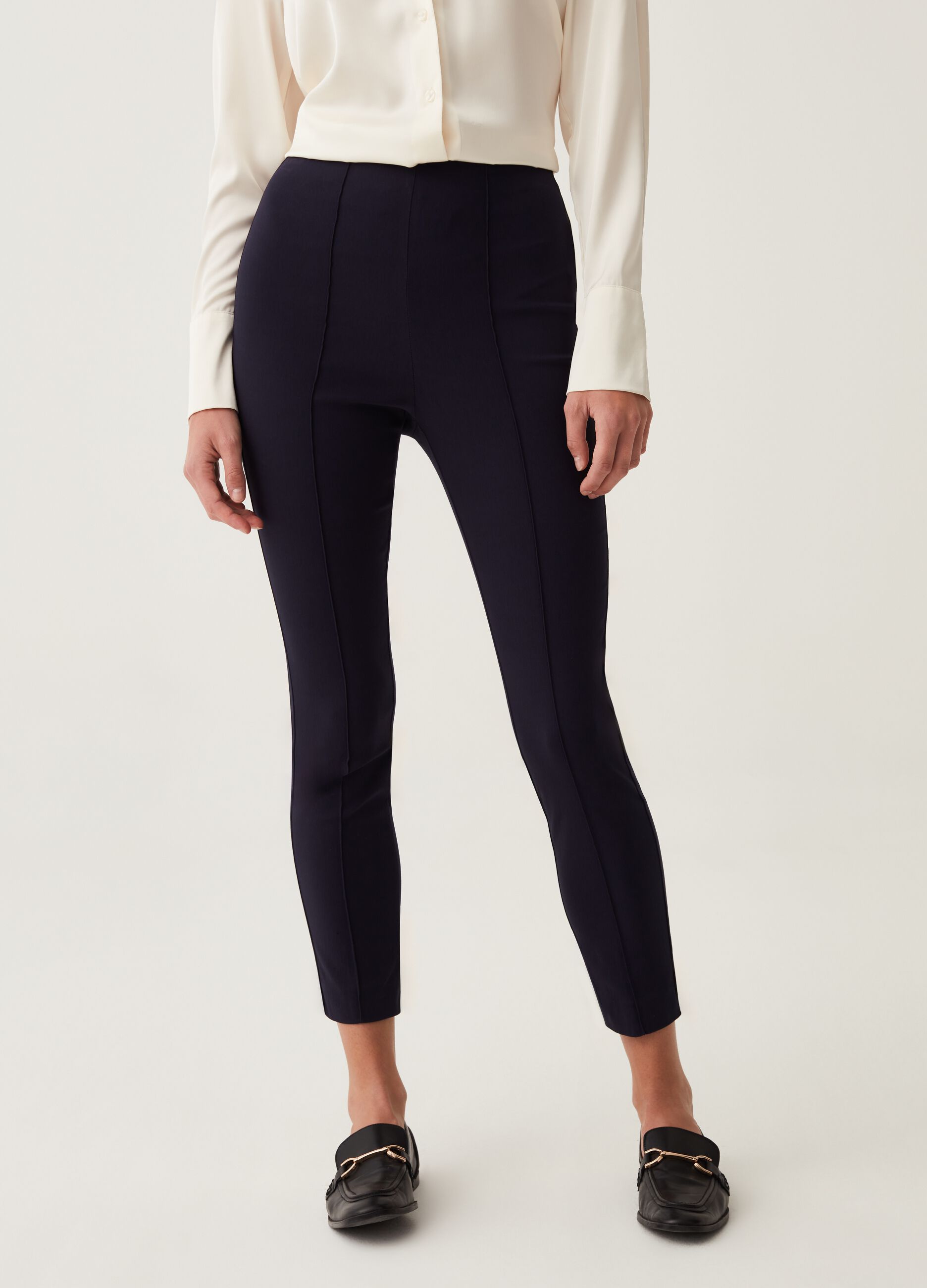 Cropped stretch leggings