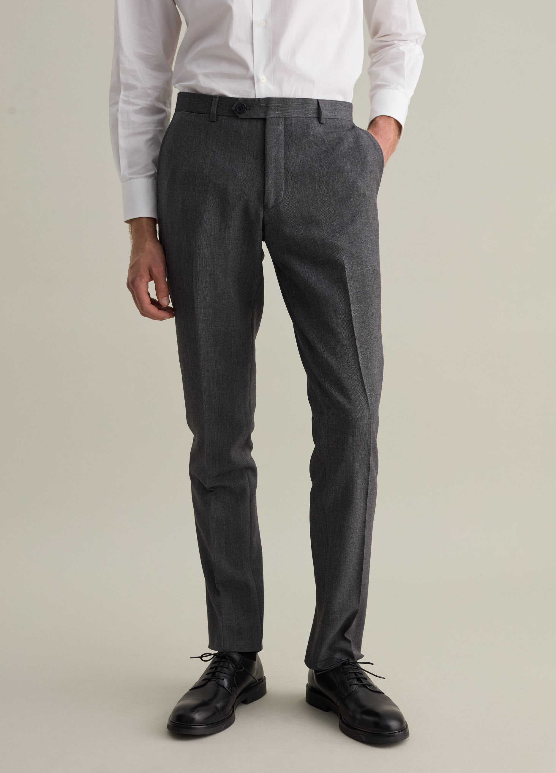 Mélange easy-fit trousers