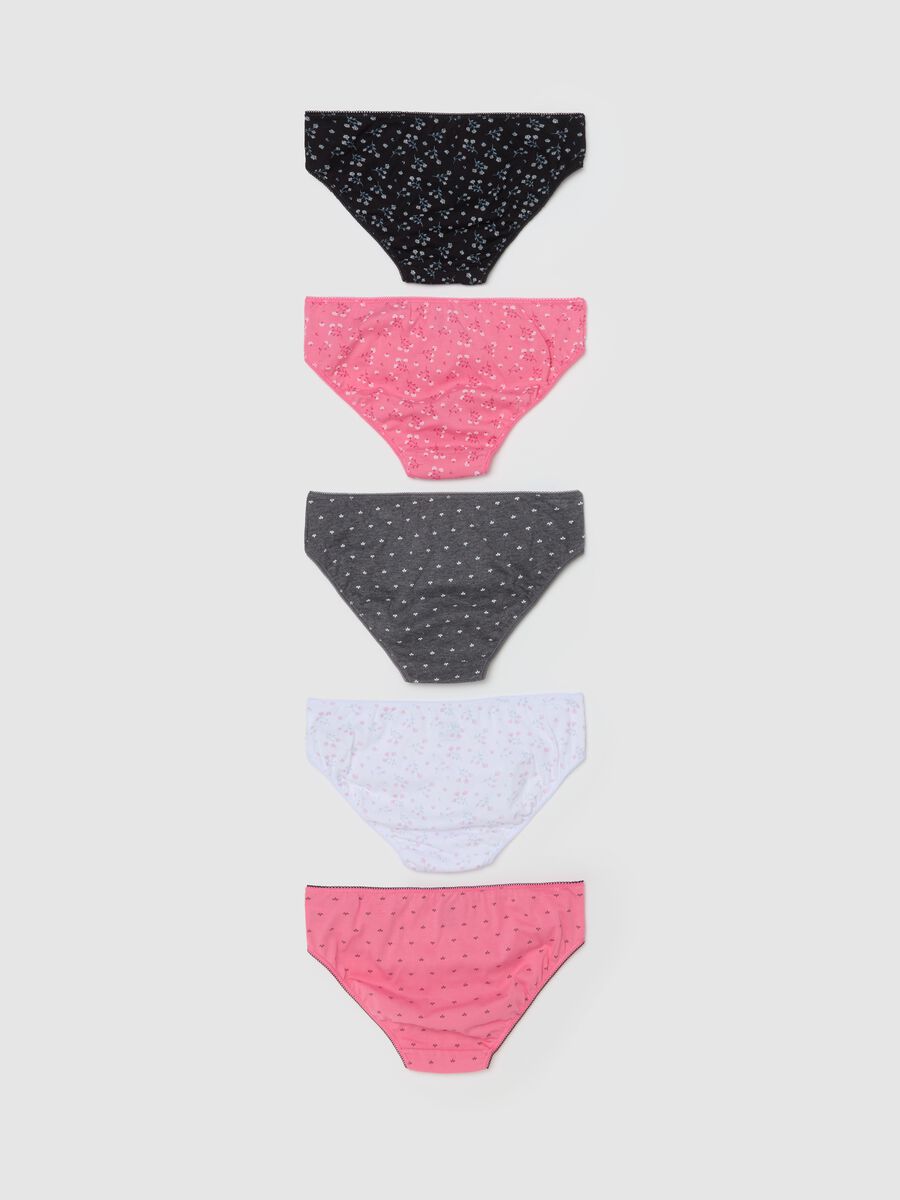 Five-pack organic cotton briefs with bow_1