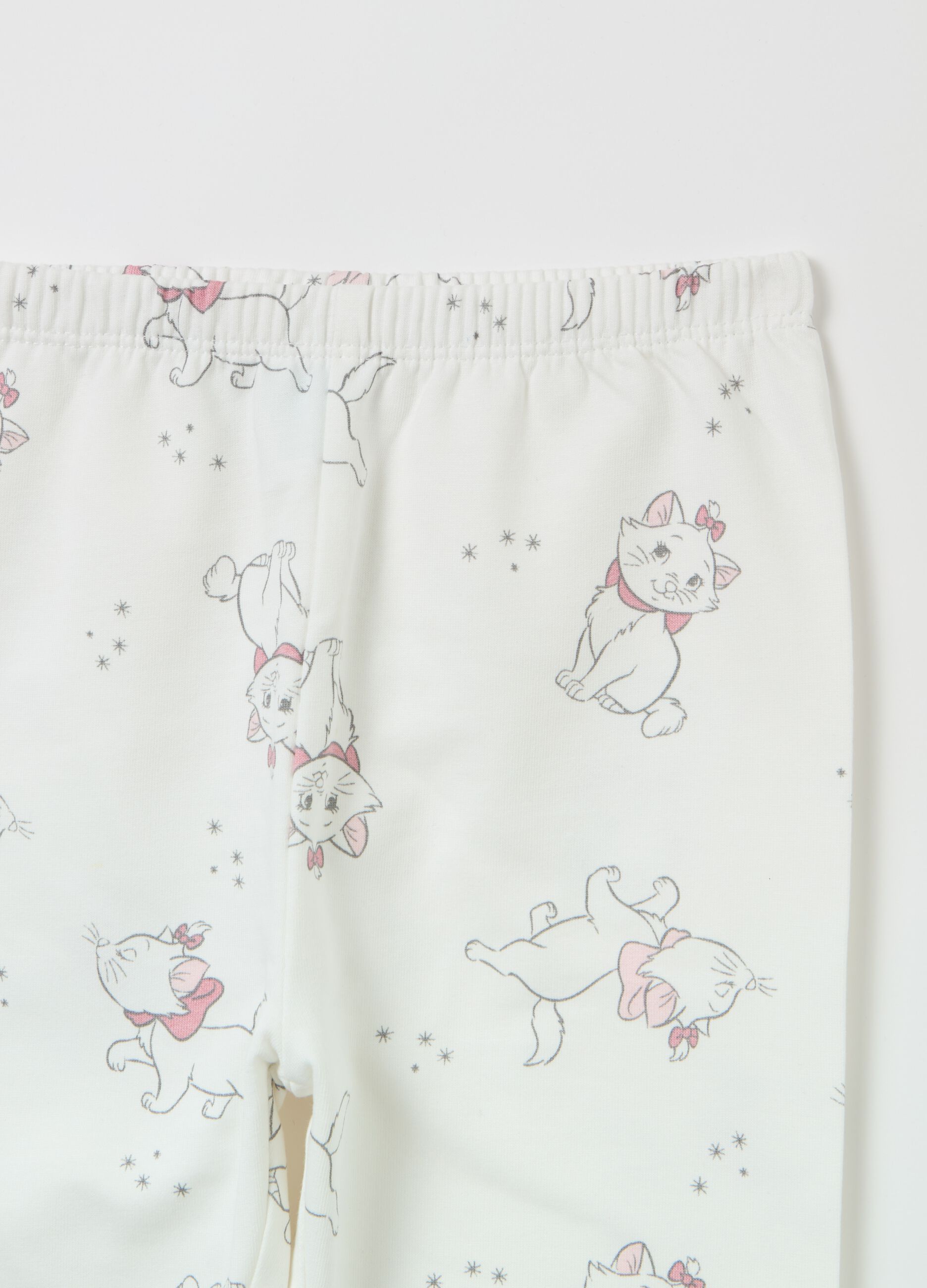 Organic cotton fleece pyjamas with Marie print