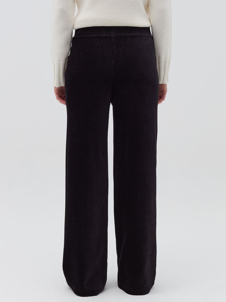 Wide-leg jogger trousers in corduroy_2