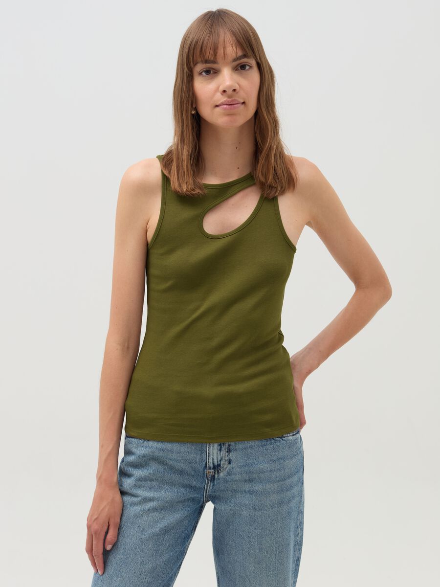 Tank top with cut-out detail_1