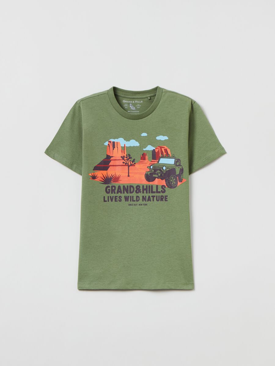 T-shirt con stampa deserto Grand&Hills_0