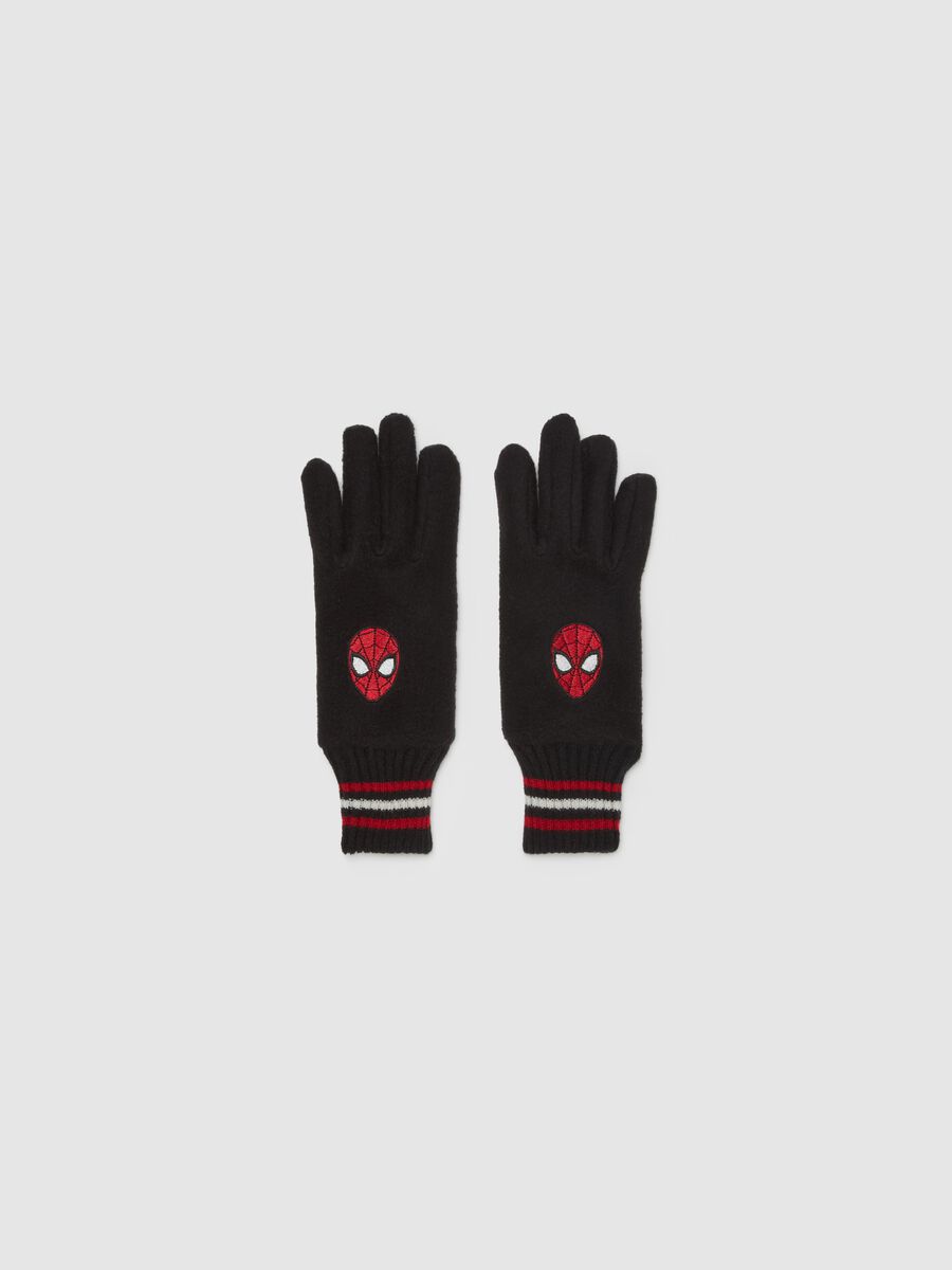 Fleece gloves with Spider-Man embroidery_0