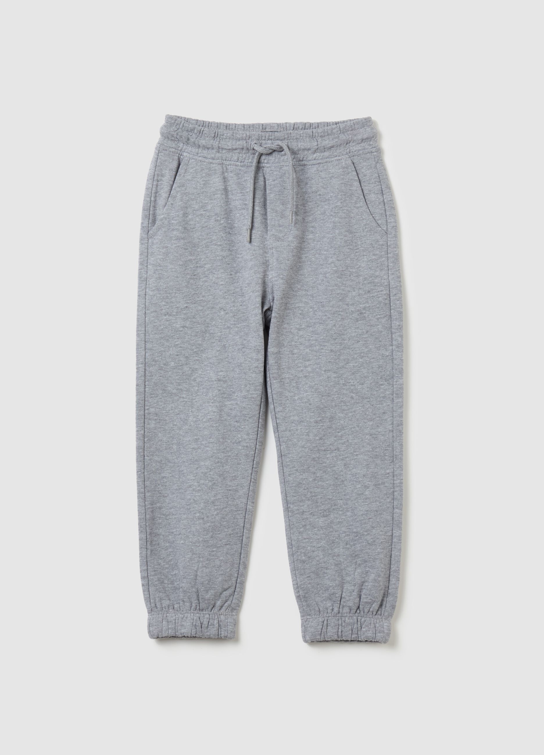 Fleece joggers with drawstring