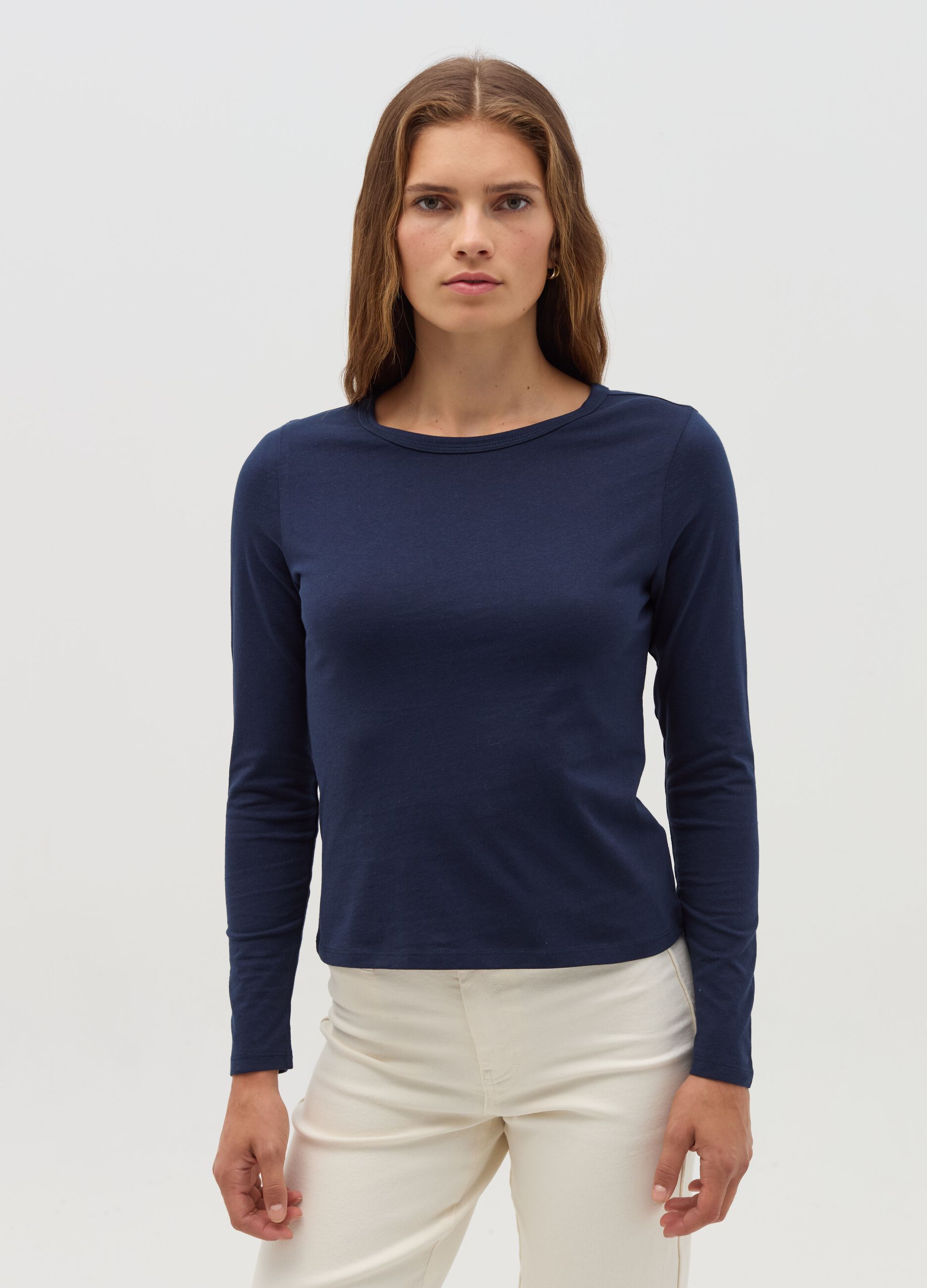 Long-sleeved T-shirt in cotton