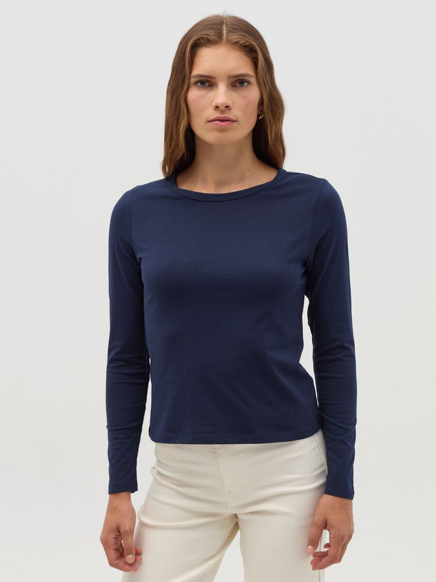 Long-sleeved T-shirt in cotton_1