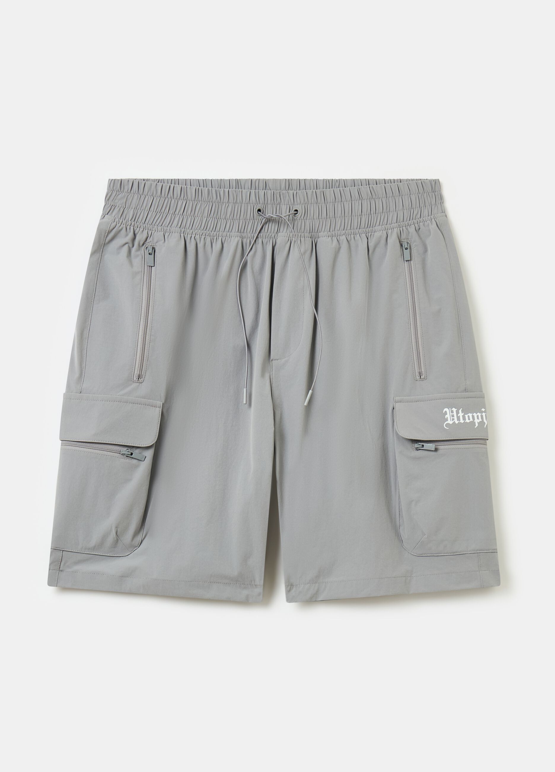 Technical Cargo Shorts Light Grey