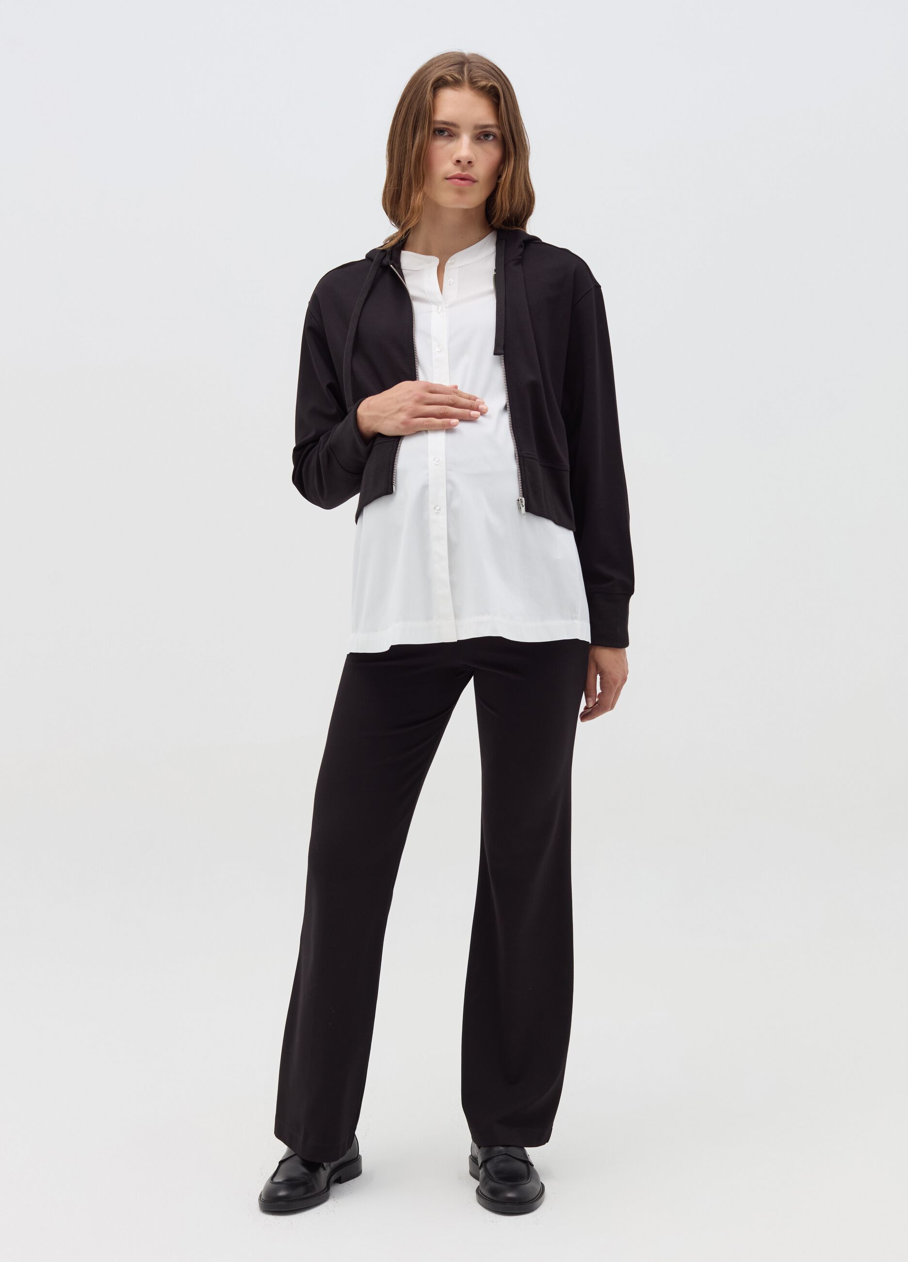 Maternity palazzo trousers in FSC® viscose