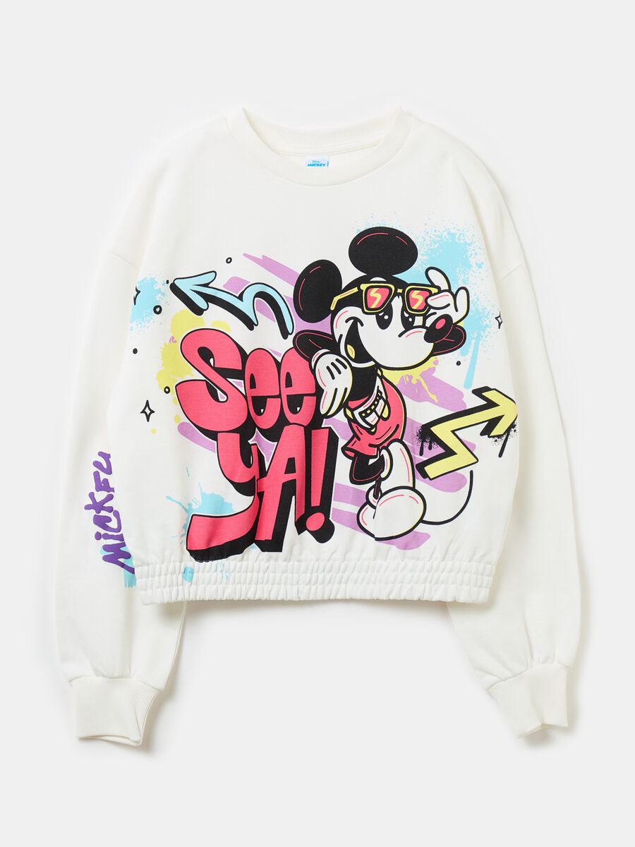 French terry sweatshirt with Mickey Mouse print_0