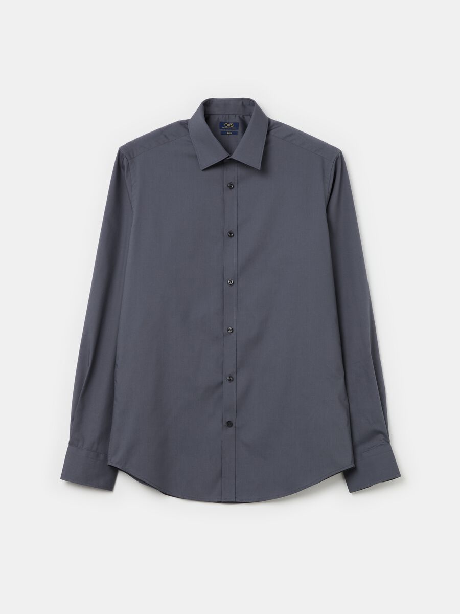 Slim-fit shirt with cut-away collar_4