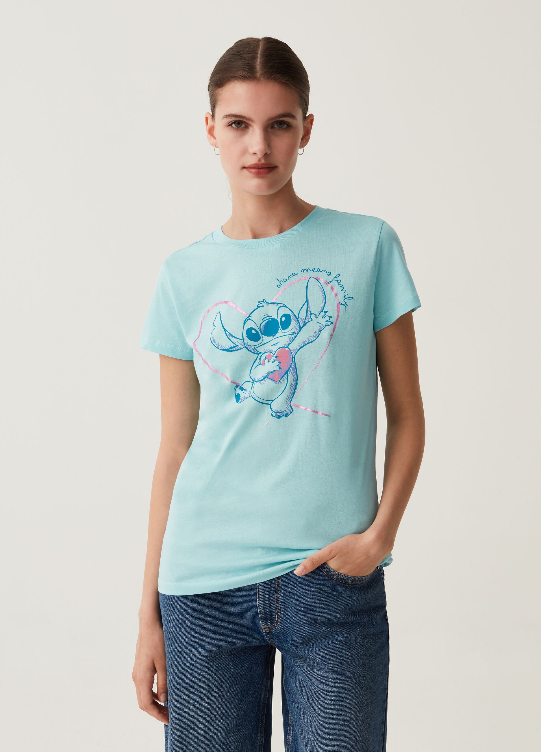 T-shirt with Disney Stitch print
