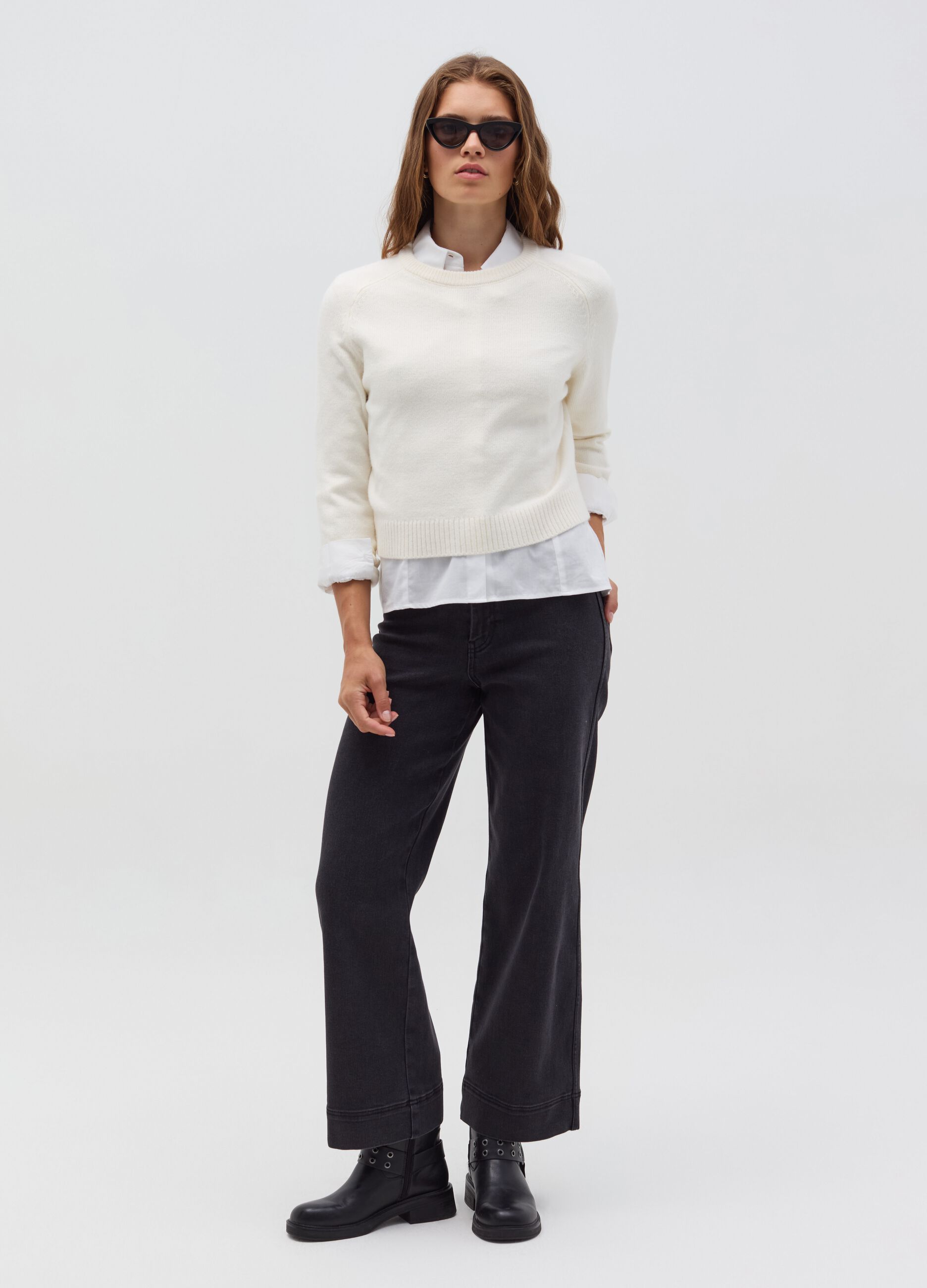 Jeans culotte stretch