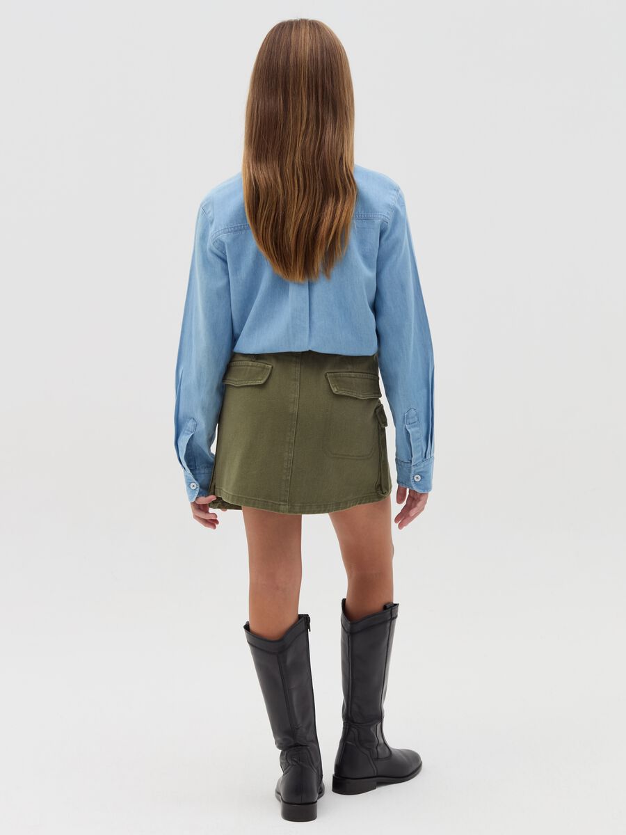 Cargo miniskirt in denim_1