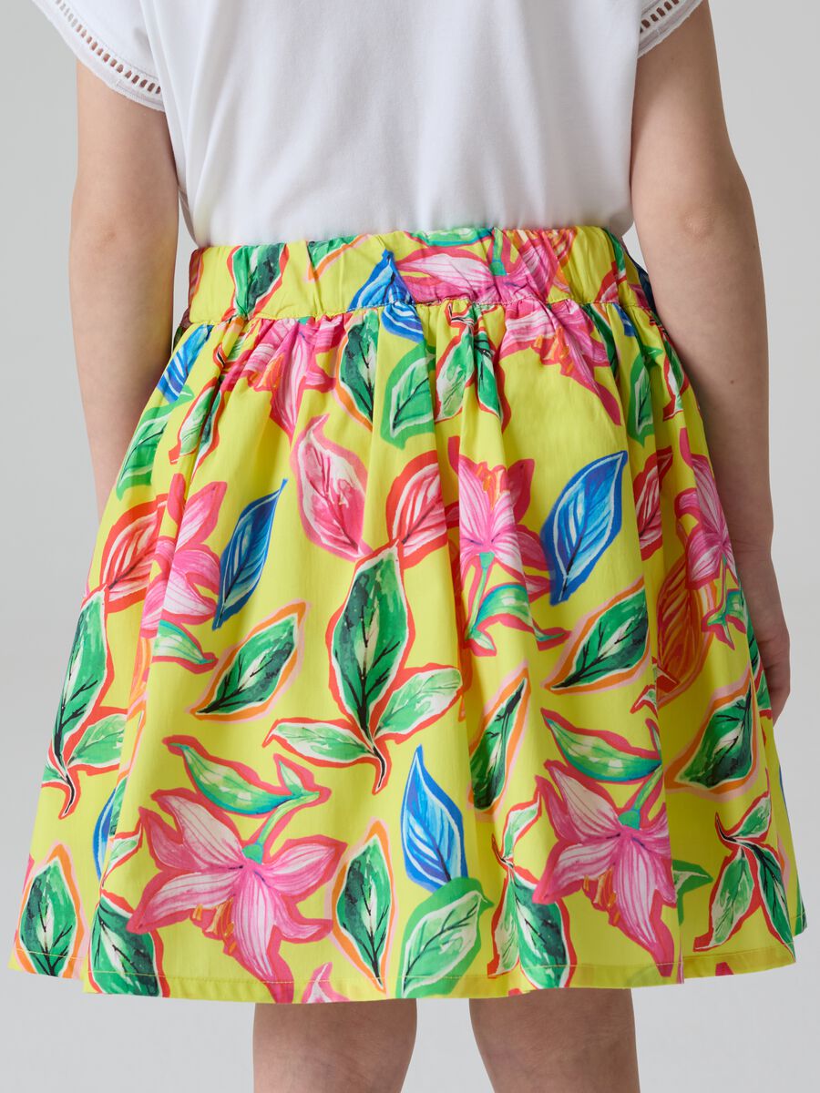 Falda de algodón con estampado floral_2
