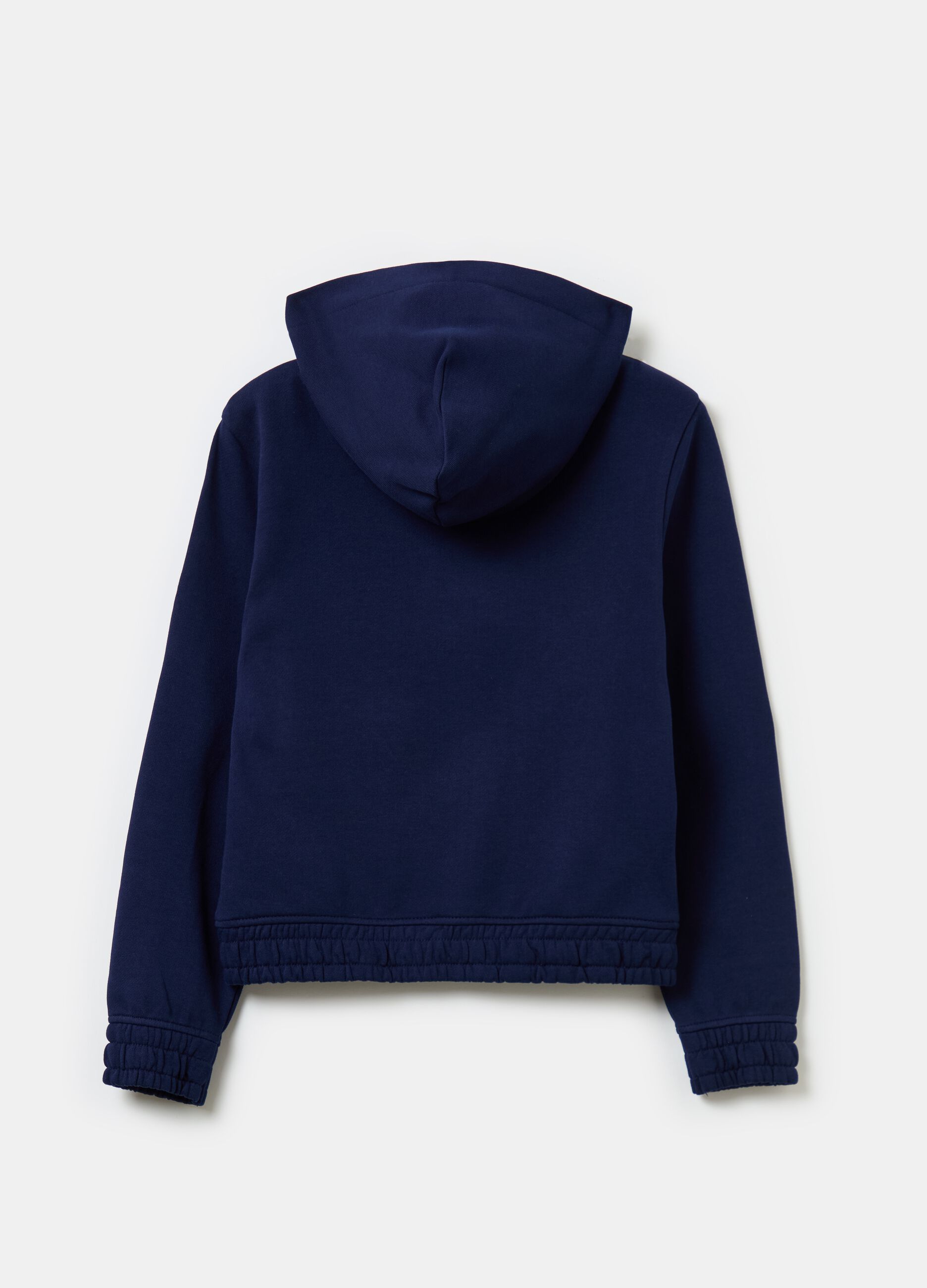 Essential organic cotton full-zip sweatshirt with hood