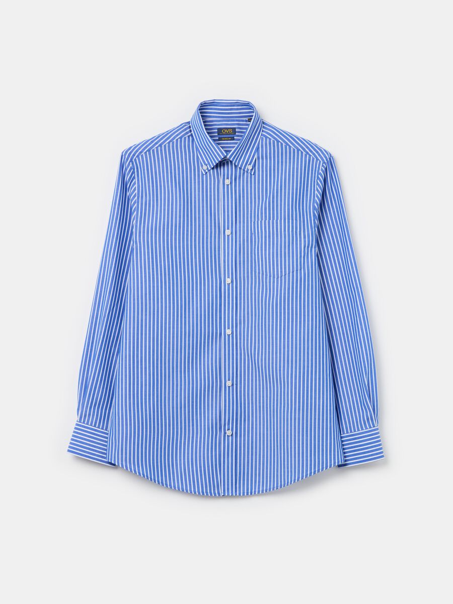 Regular-fit shirt with striped pattern_4