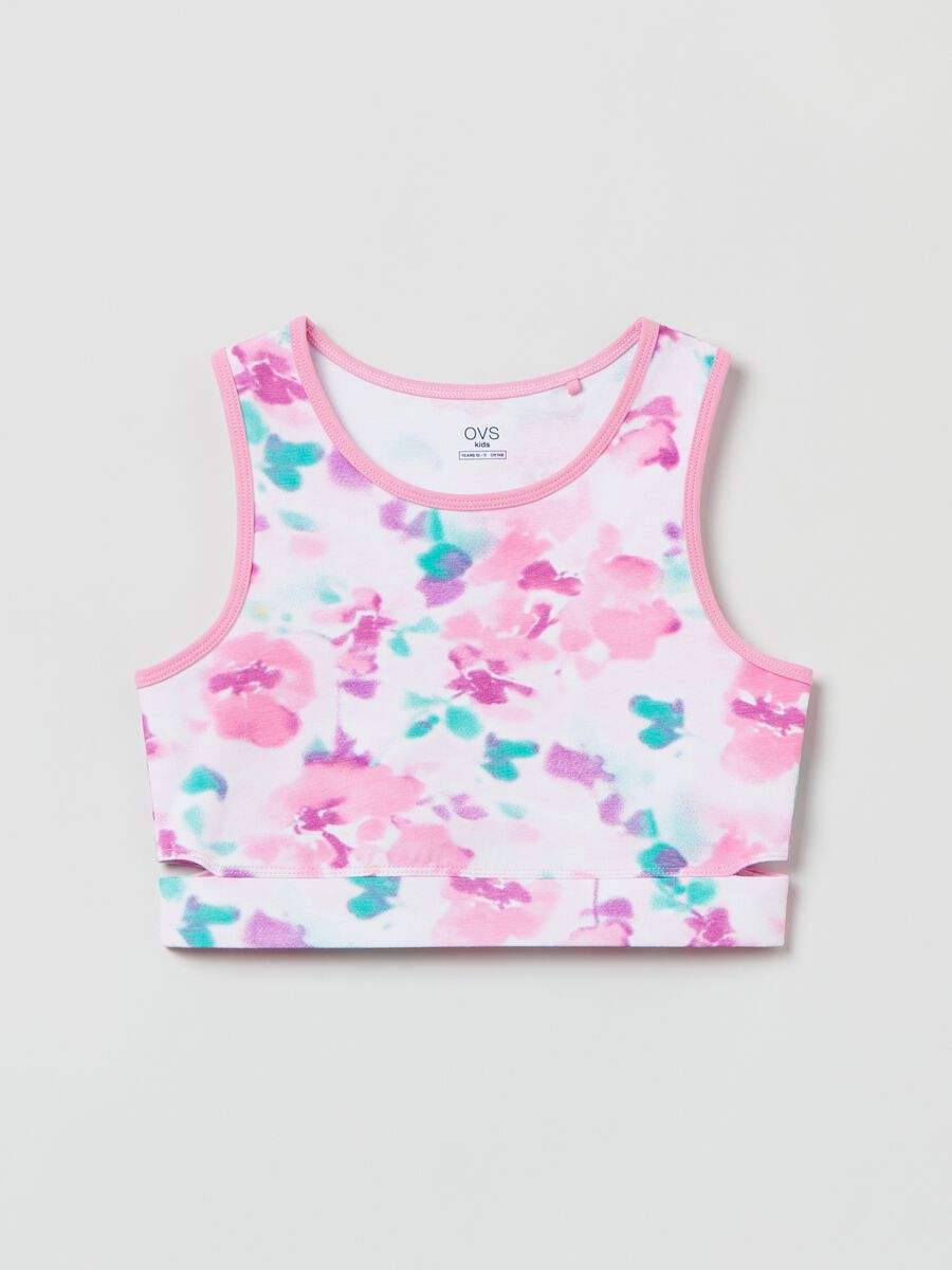 Tank top with floral pattern_0