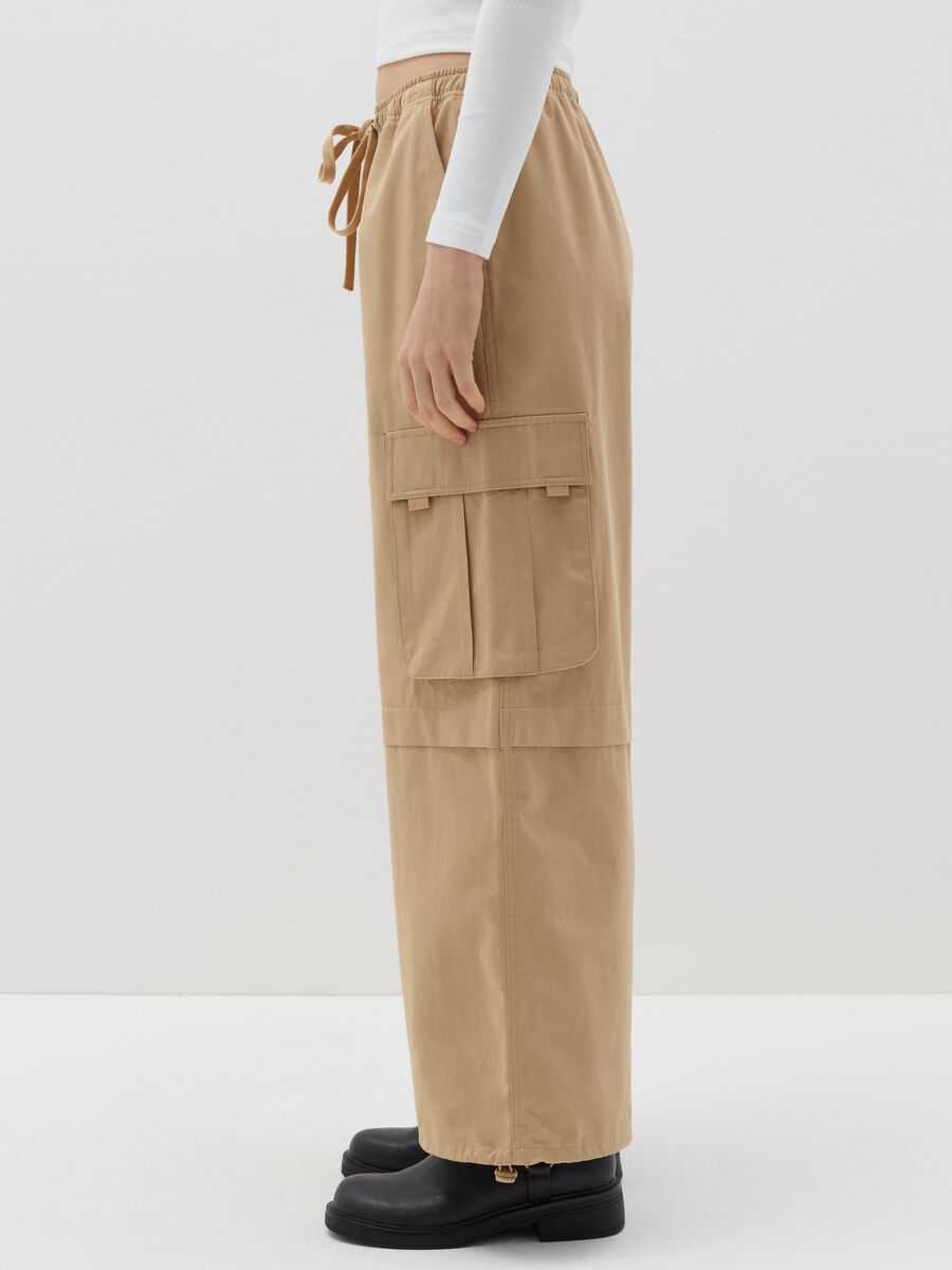 Cotton cargo parachute trousers_2