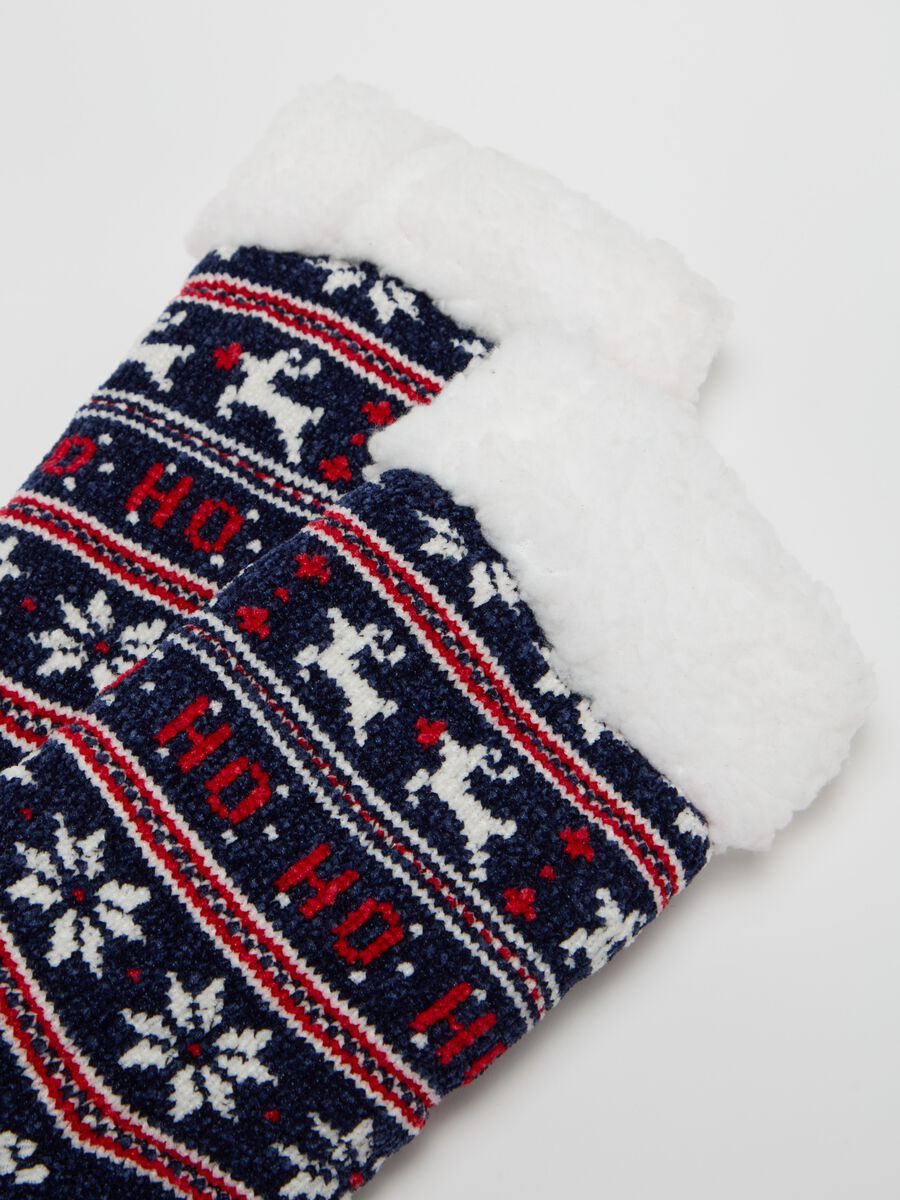 Short Christmas slipper socks_2