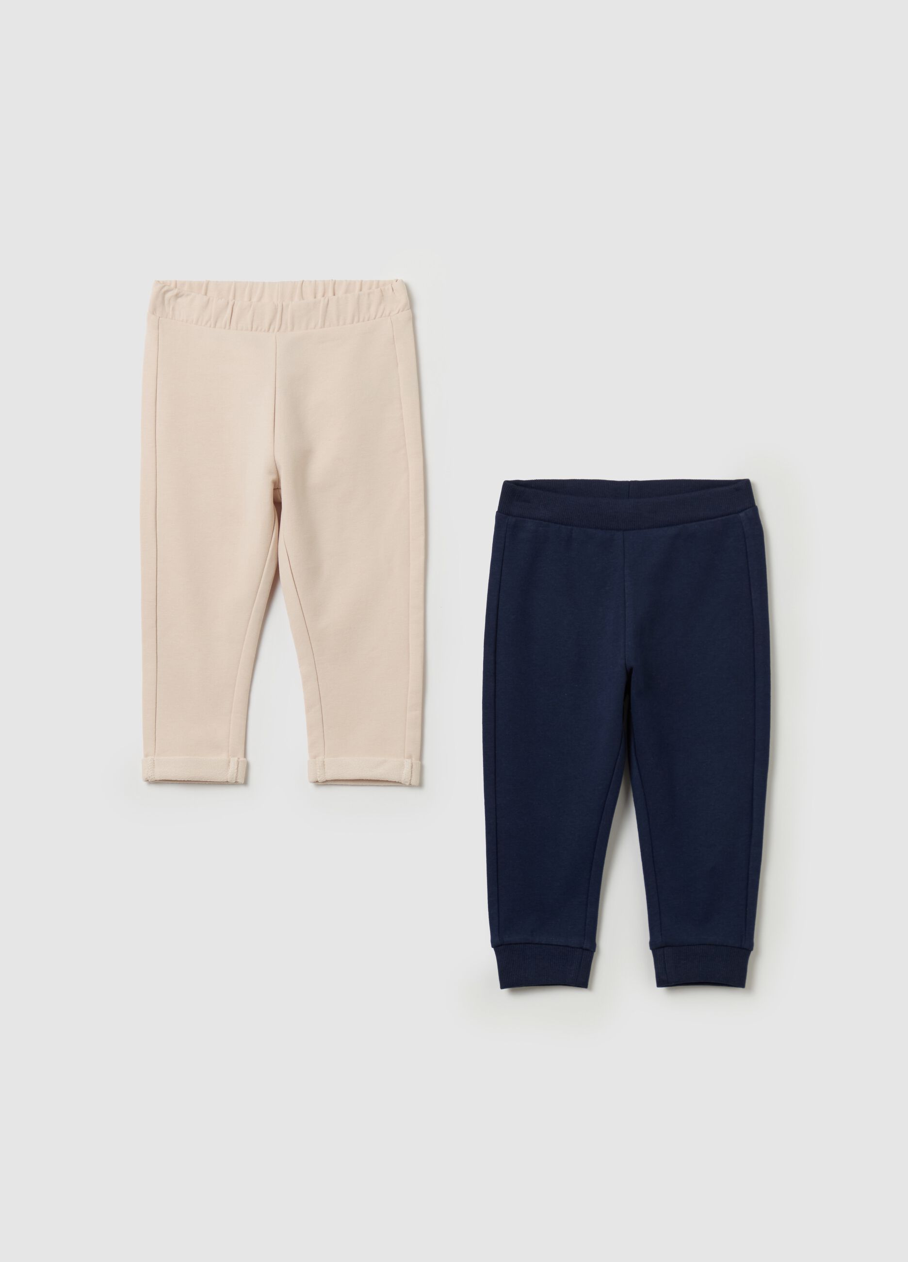 Two-pack stretch cotton joggers