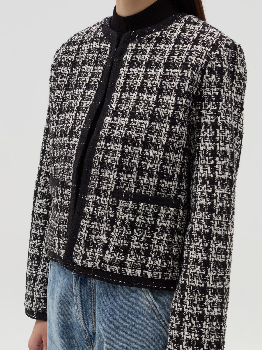 Two-tone tweed blazer_3