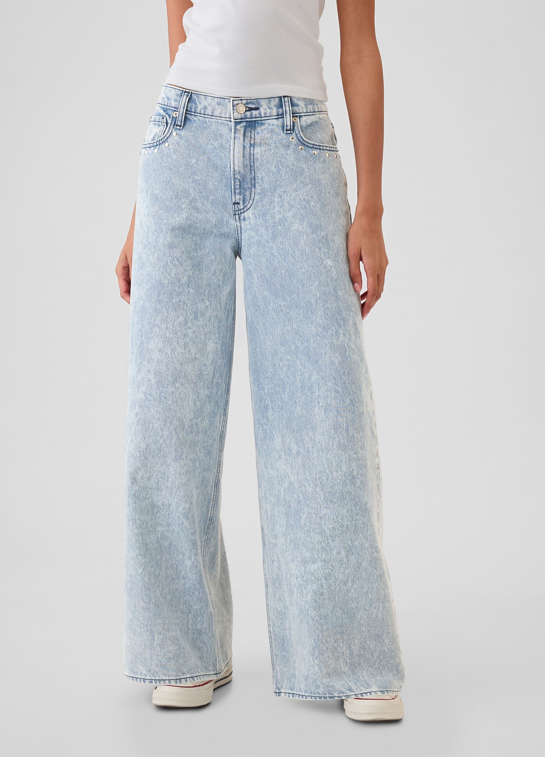 Baggy-fit jeans with studs