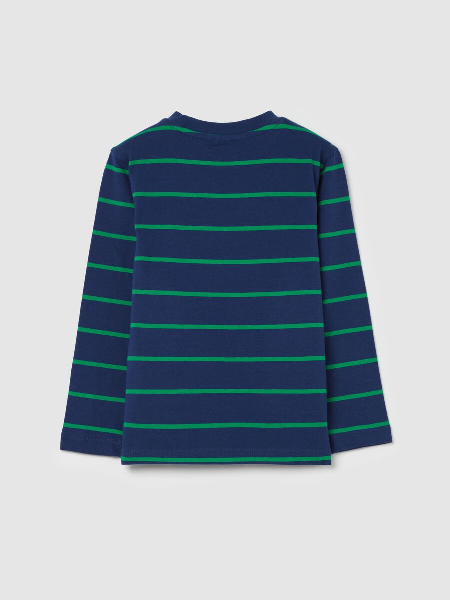 Long-sleeved T-shirt in striped cotton_1