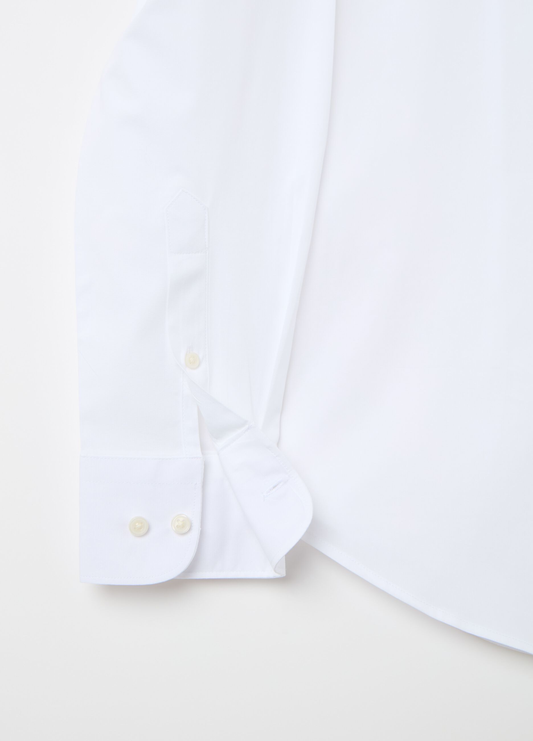 Slim fit, stretch cotton shirt