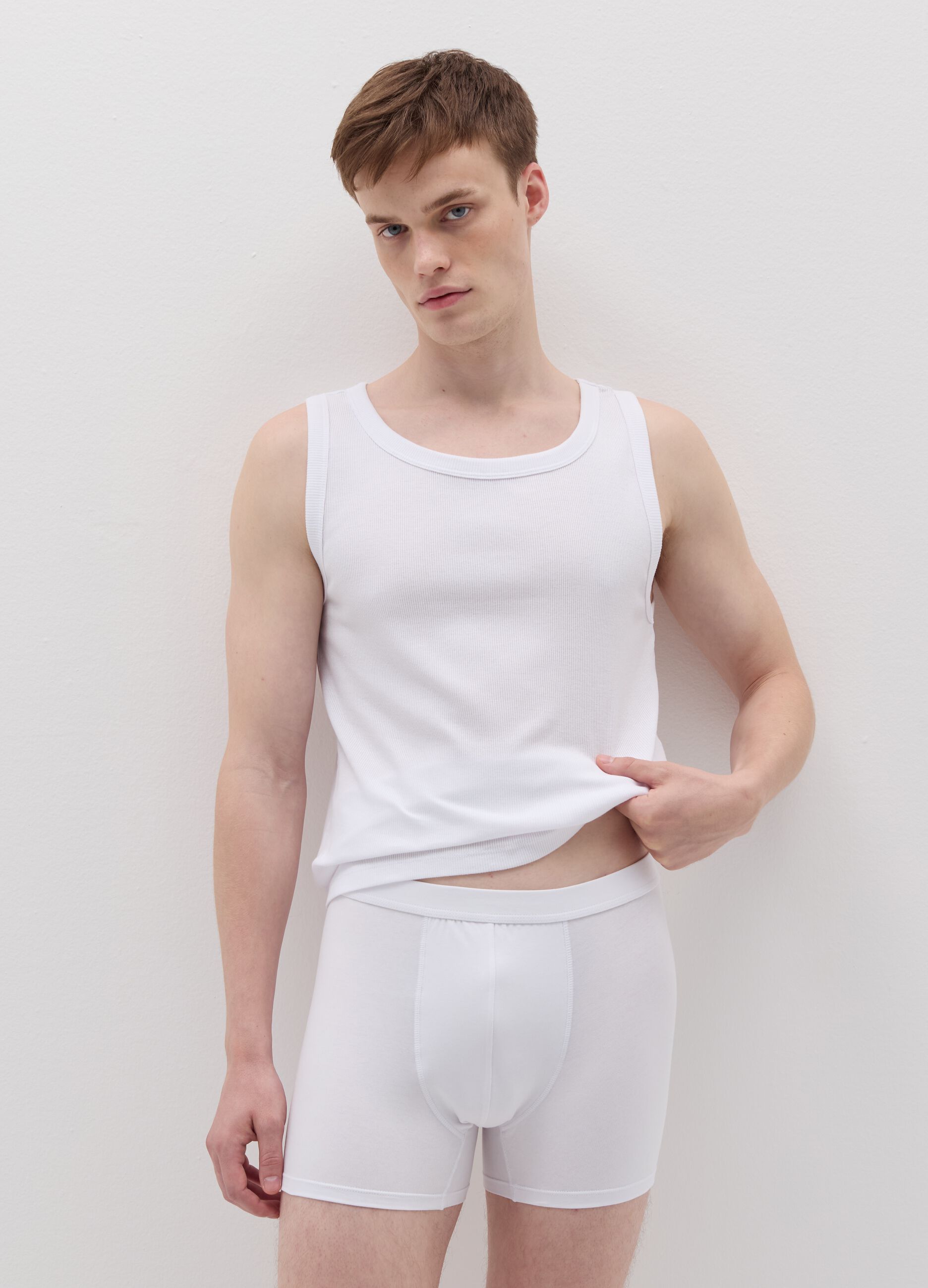 Two-pack midi boxer shorts in stretch Supima cotton