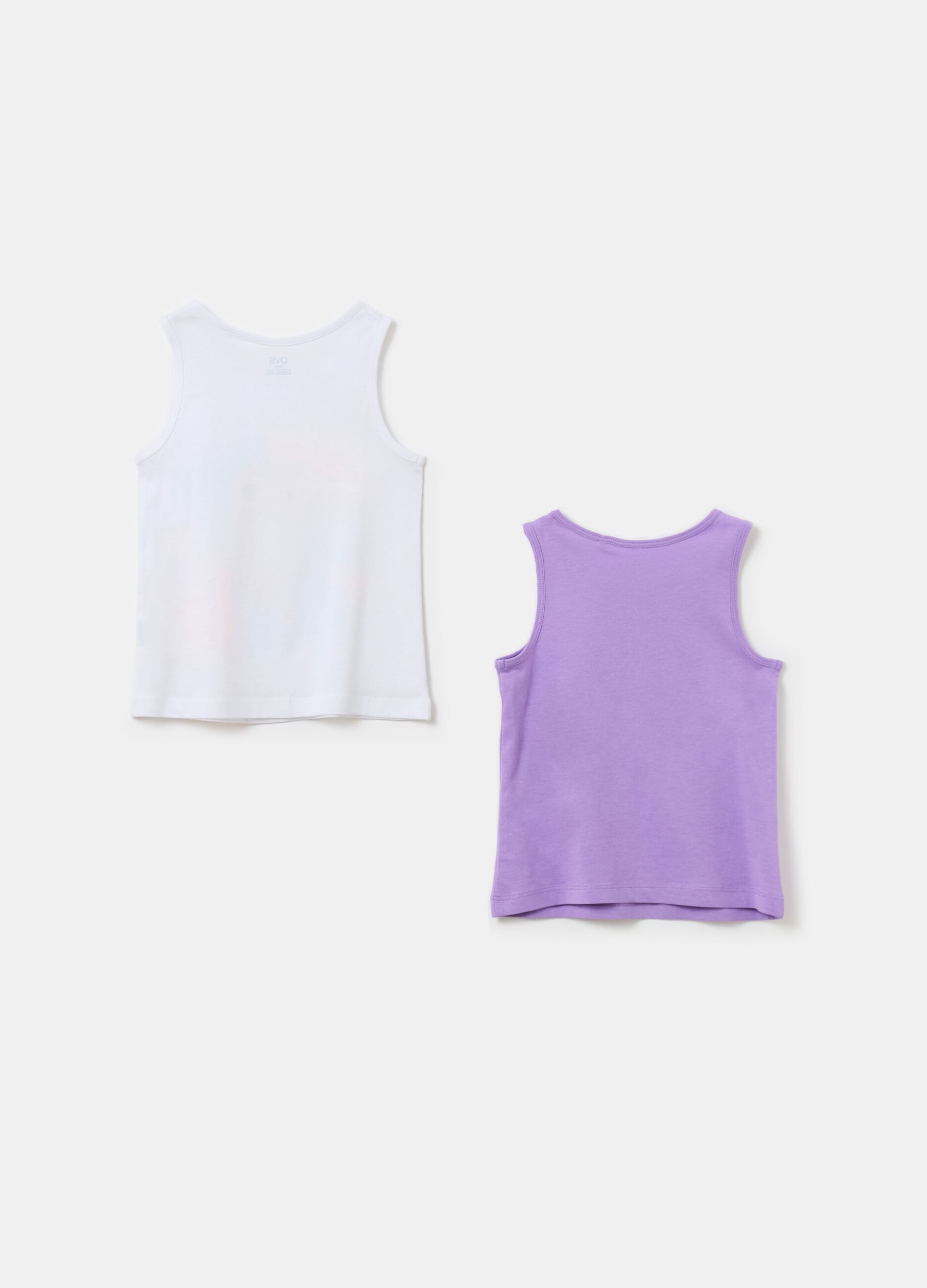 Two-pack cotton tank tops with print