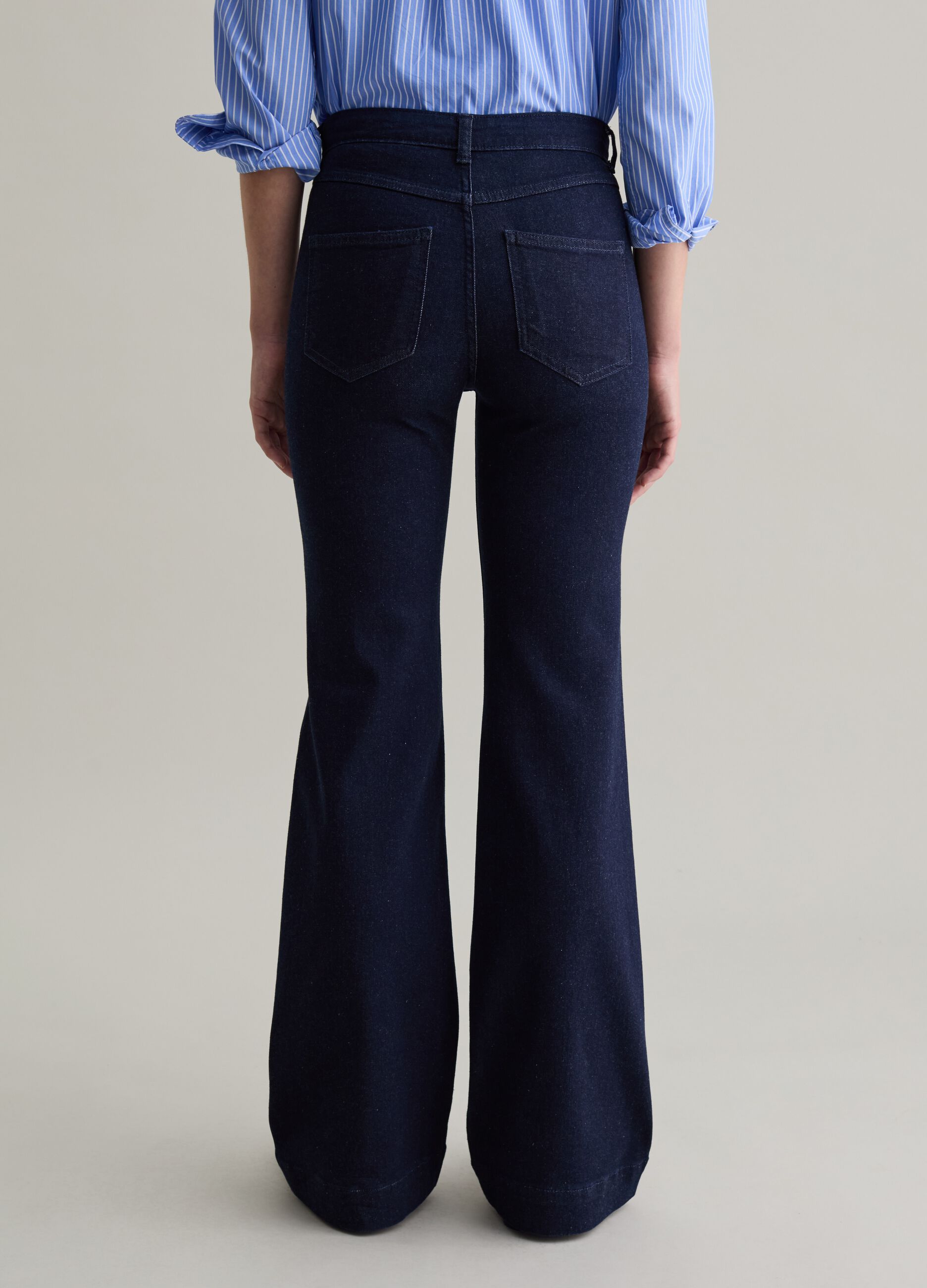 Bootcut-fit jeans with high waist