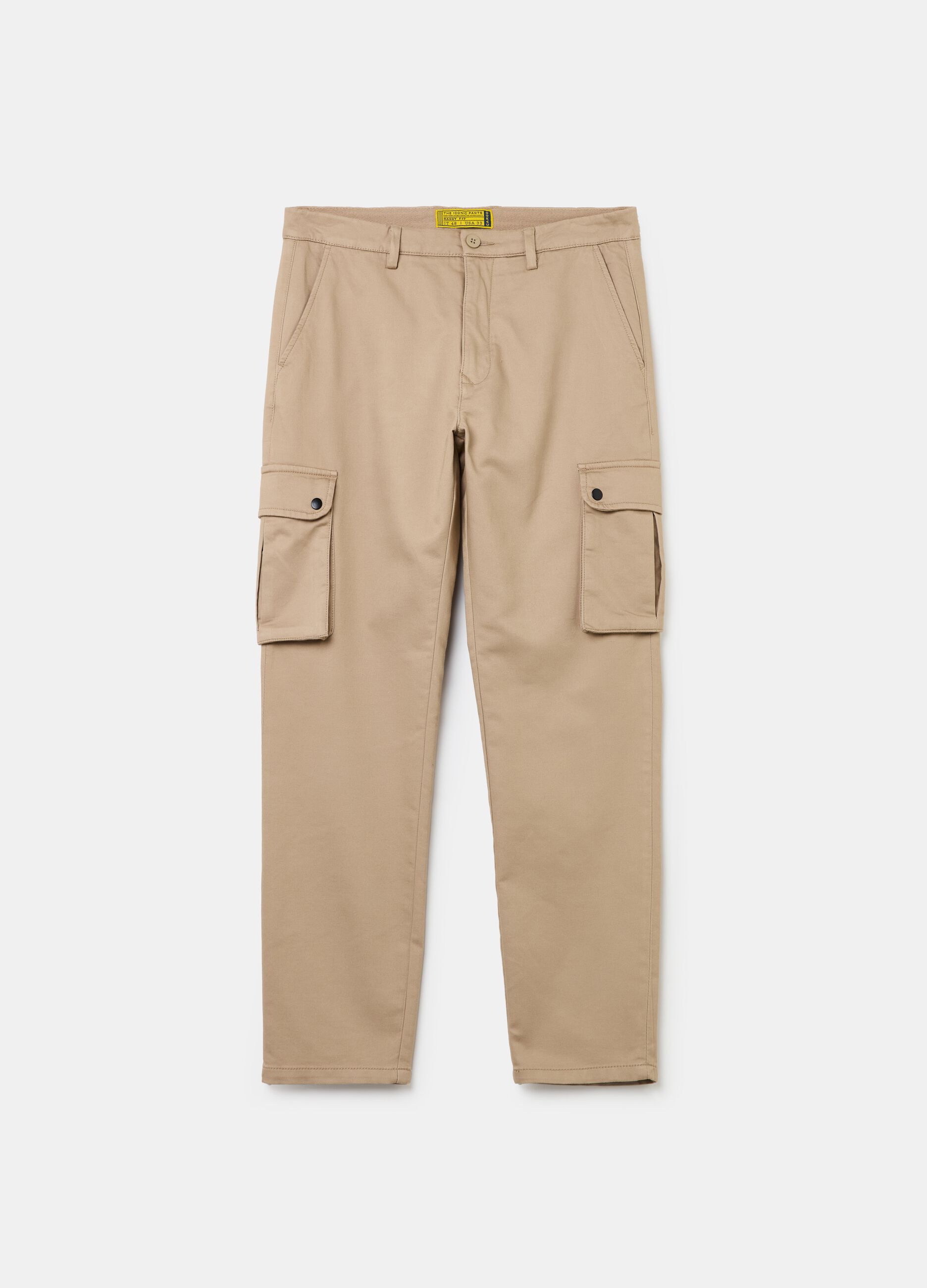 Cargo trousers in stretch cotton